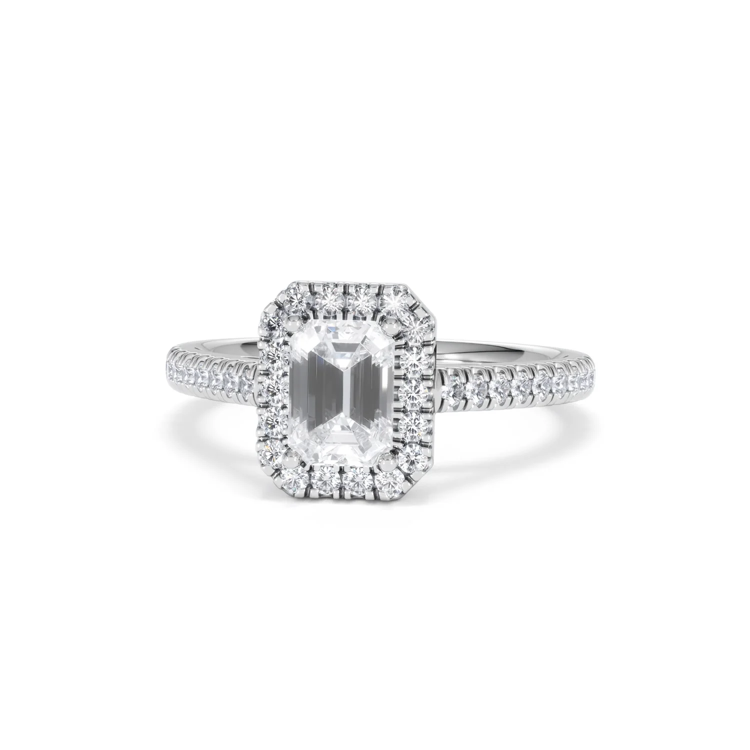 Annabelle Lab Diamond Halo Engagement Ring in Platinum 1.65ct F/VS1 - Image 89