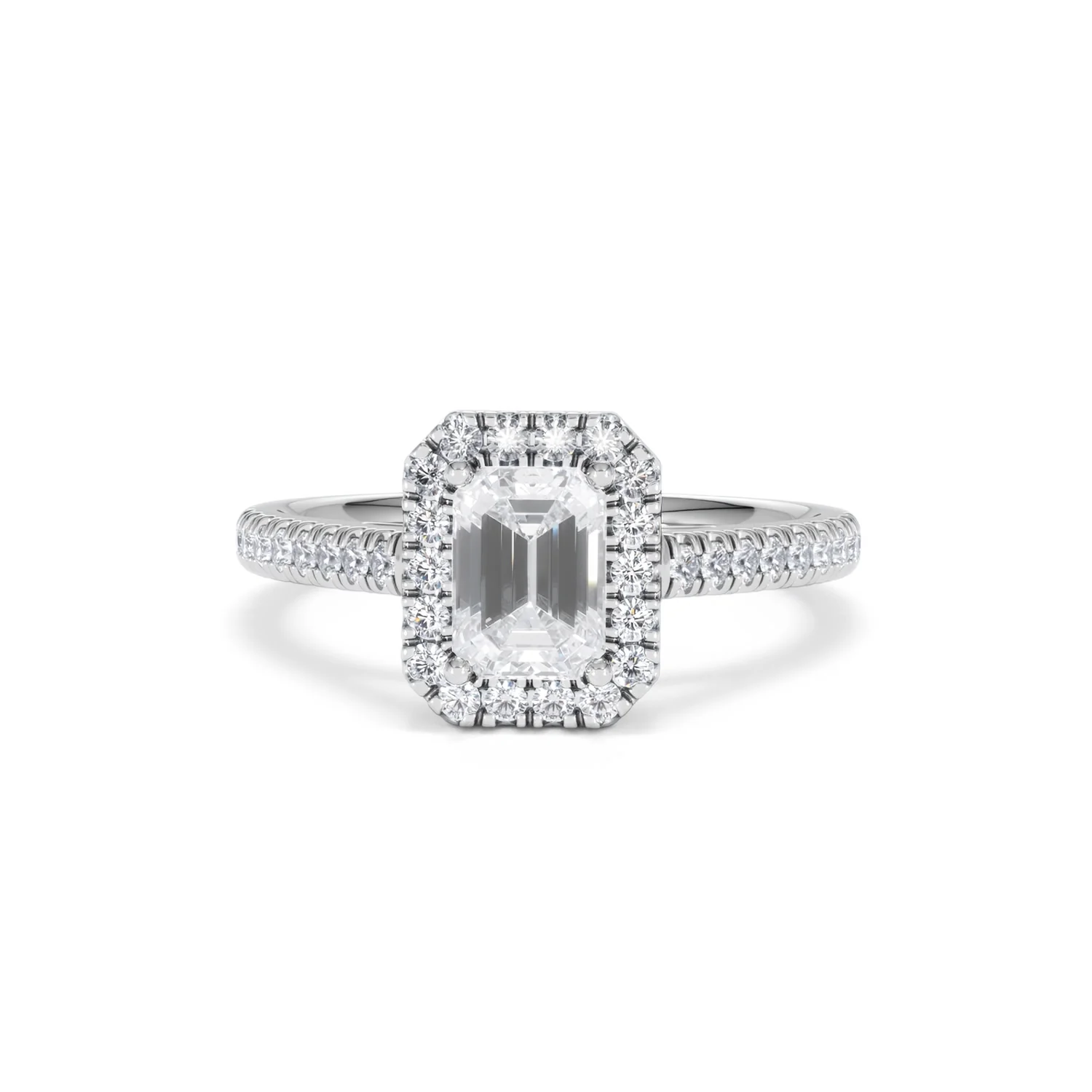 Annabelle Lab Diamond Halo Engagement Ring in Platinum 1.65ct F/VS1 - Image 90