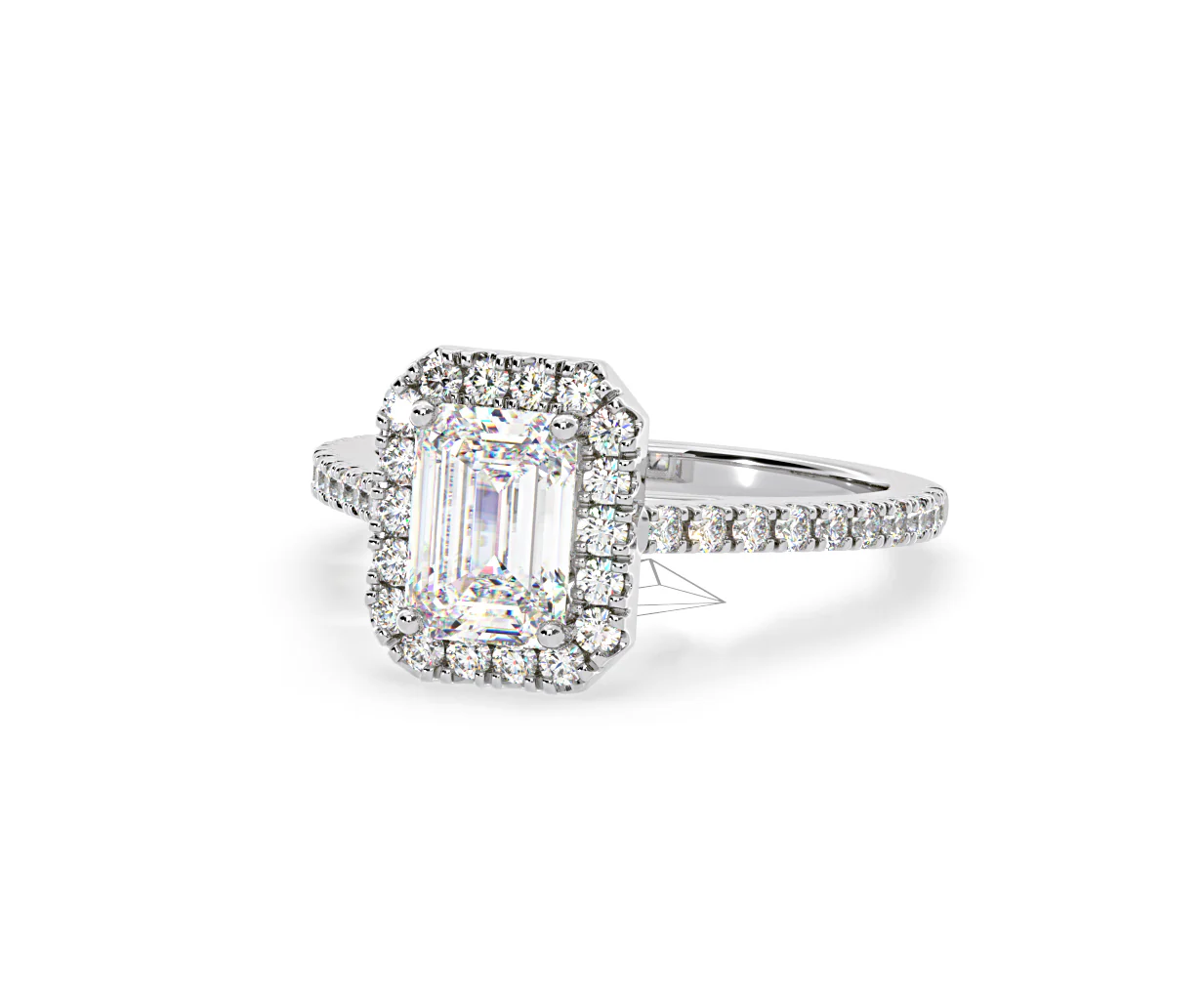 Annabelle Lab Diamond Halo Engagement Ring in Platinum 1.65ct F/VS1 - Image 91