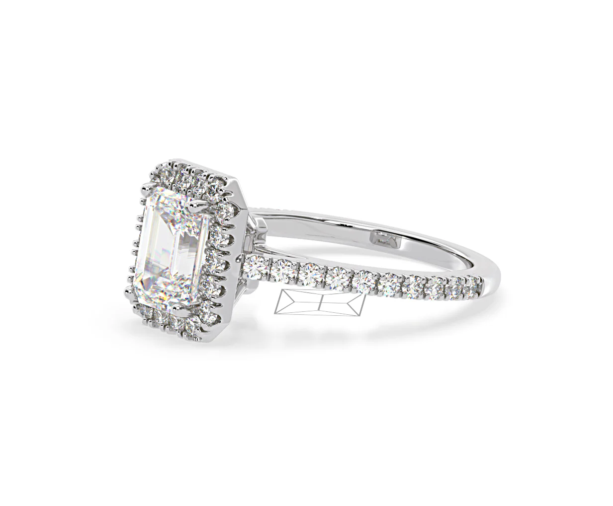 Annabelle Lab Diamond Halo Engagement Ring in Platinum 1.65ct F/VS1 - Image 98