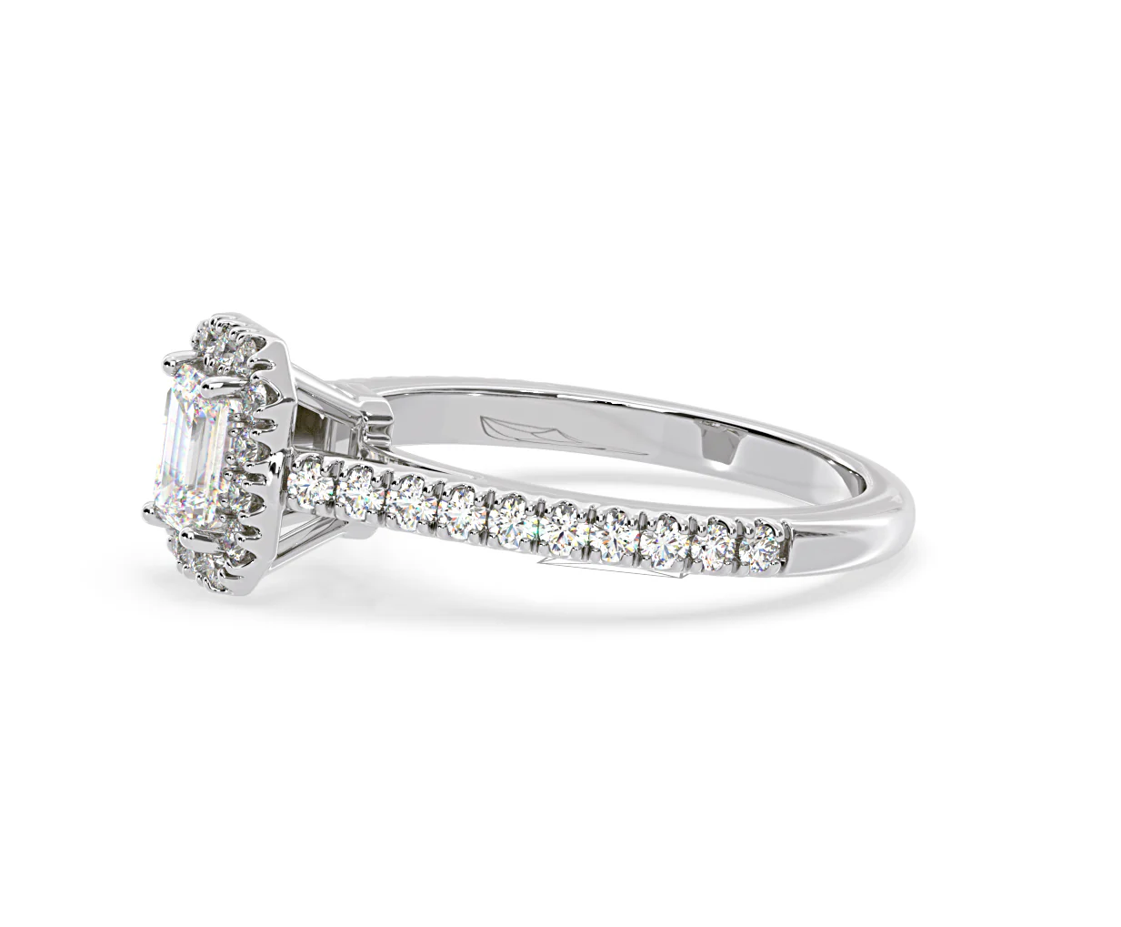 Annabelle Lab Diamond Halo Engagement Ring in Platinum 1ct F/VS1 - Image 103