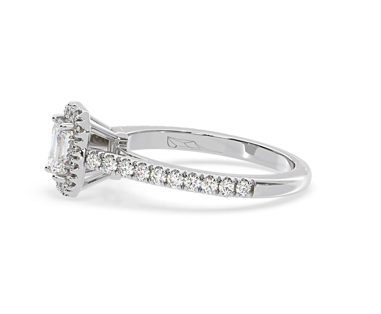 Annabelle Lab Diamond Halo Engagement Ring in Platinum 1ct F/VS1 - Image 105