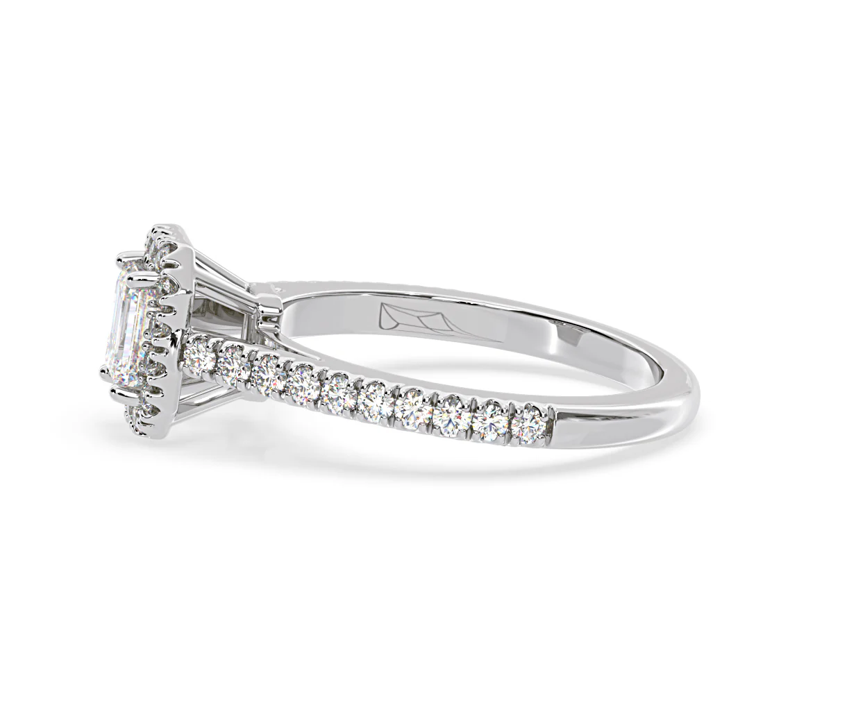Annabelle Lab Diamond Halo Engagement Ring in Platinum 1ct F/VS1 - Image 106