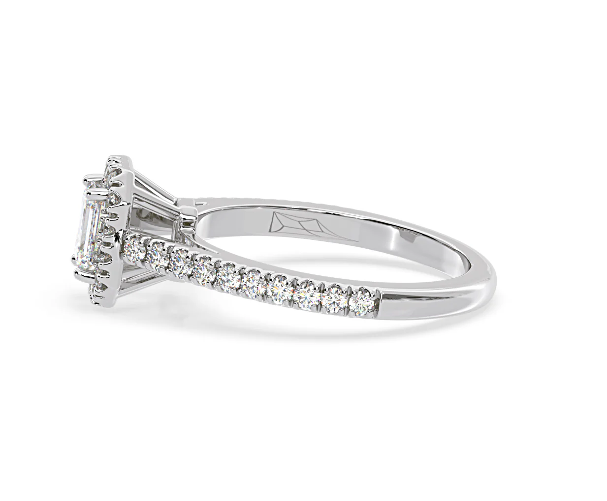 Annabelle Lab Diamond Halo Engagement Ring in Platinum 1ct F/VS1 - Image 107