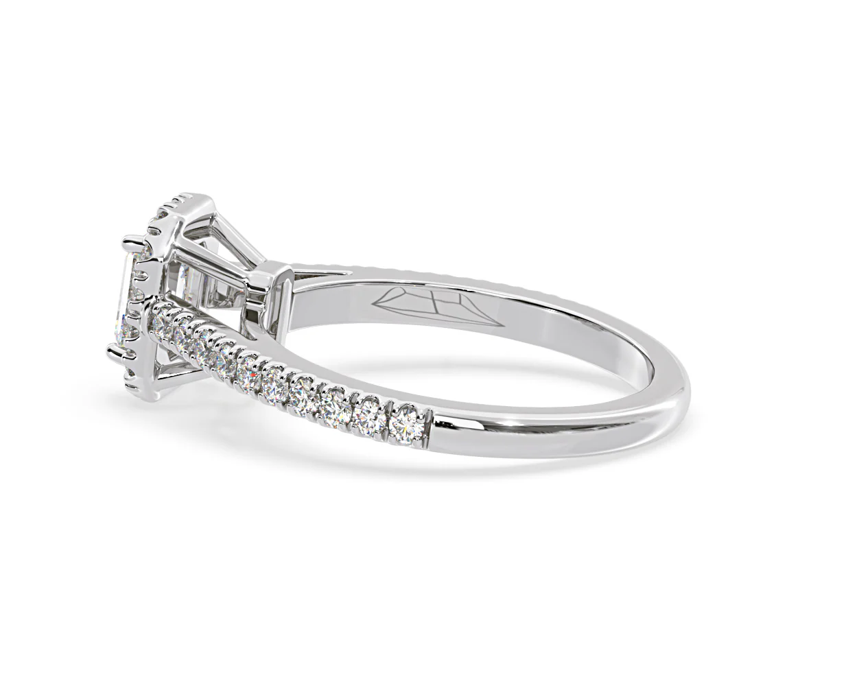 Annabelle Lab Diamond Halo Engagement Ring in Platinum 1ct F/VS1 - Image 112