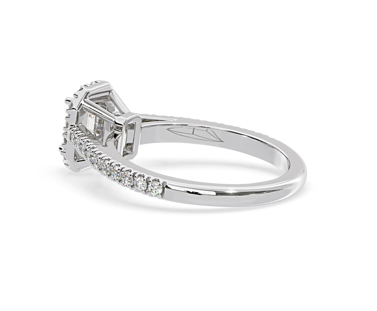 Annabelle Lab Diamond Halo Engagement Ring in Platinum 1ct F/VS1 - Image 115