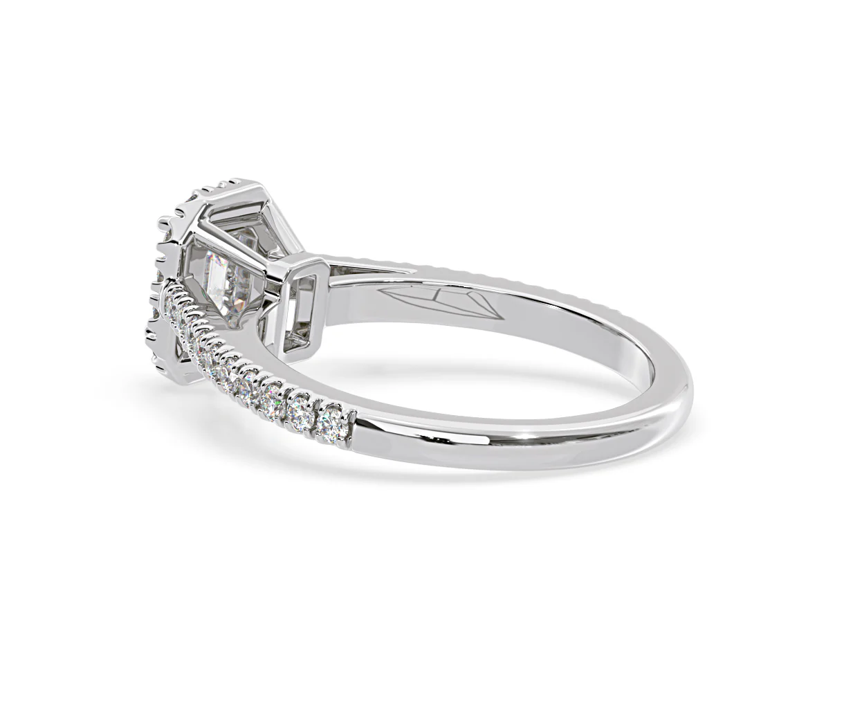 Annabelle Lab Diamond Halo Engagement Ring in Platinum 1ct F/VS1 - Image 116