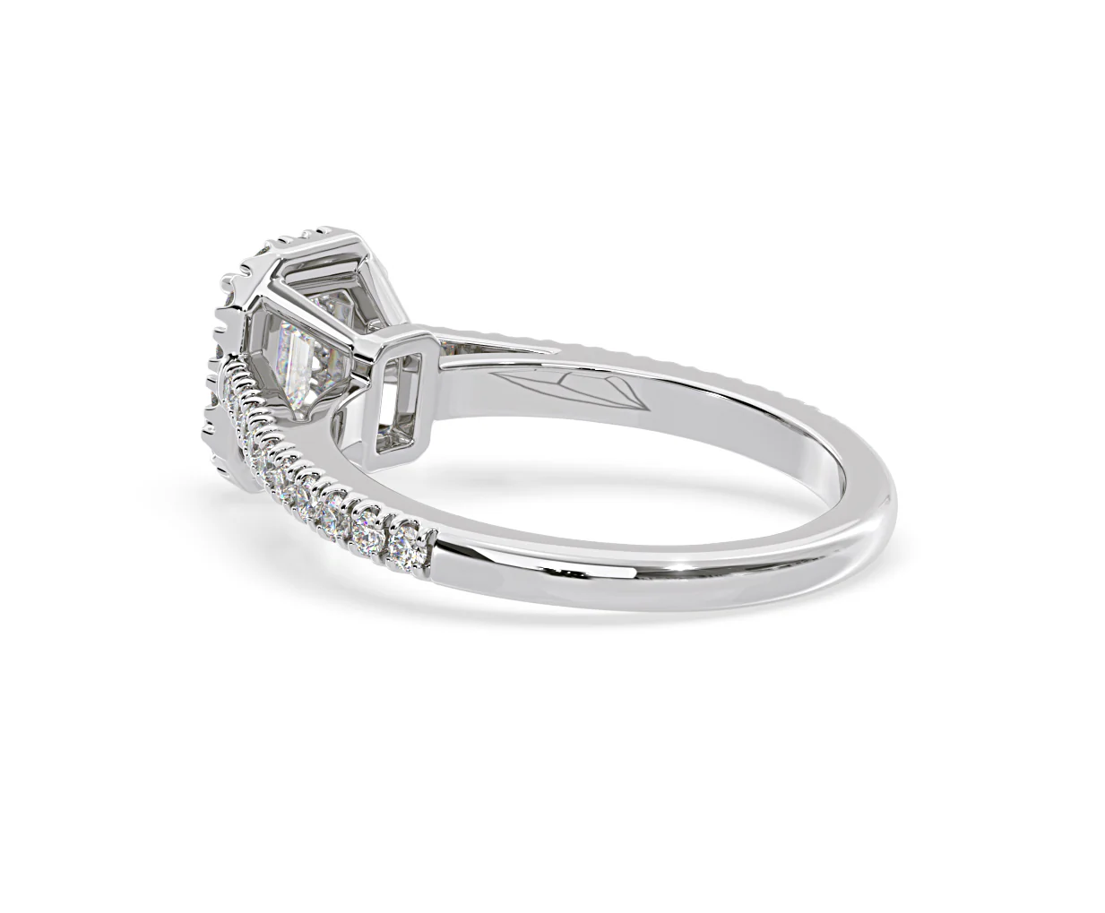 Annabelle Lab Diamond Halo Engagement Ring in Platinum 1ct F/VS1 - Image 117