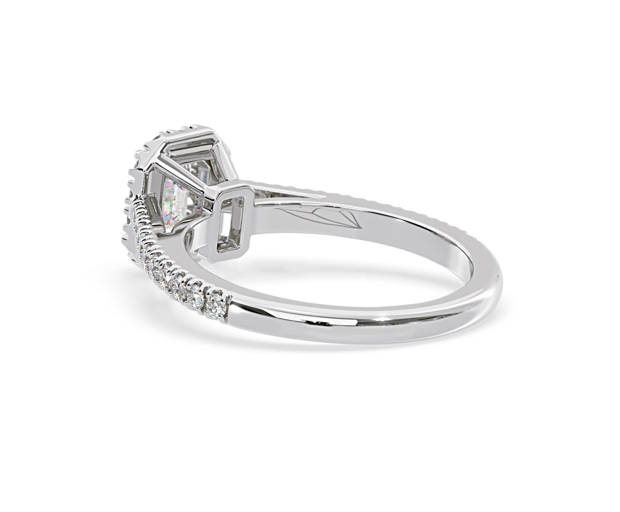 Annabelle Lab Diamond Halo Engagement Ring in Platinum 1ct F/VS1 - Image 118