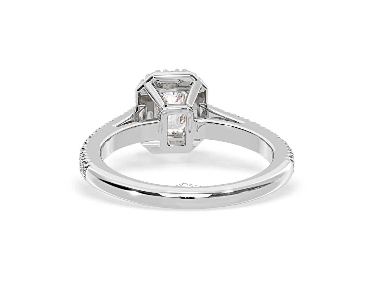 Annabelle Lab Diamond Halo Engagement Ring in Platinum 1ct F/VS1 - Image 126