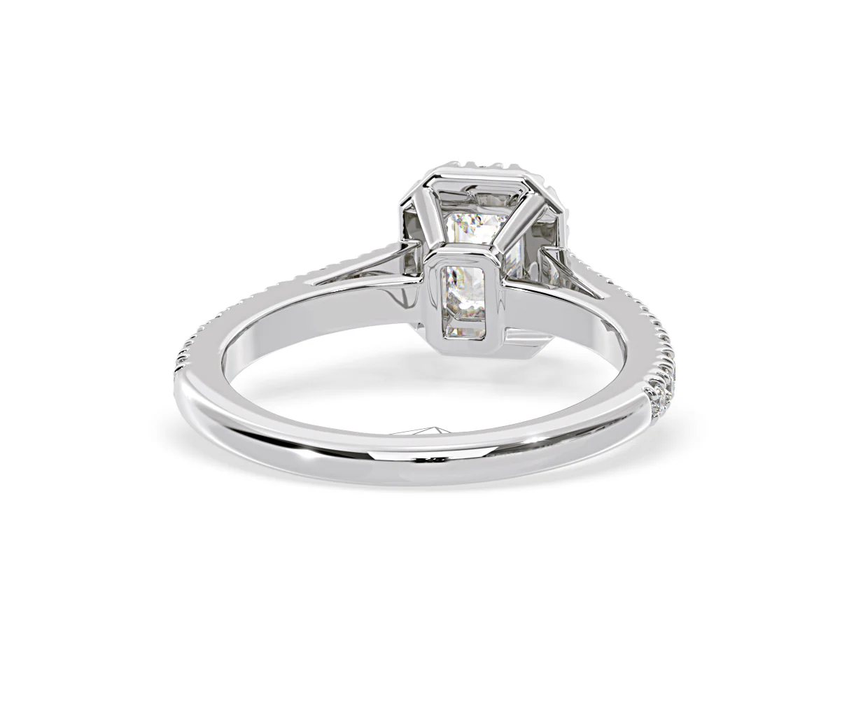 Annabelle Lab Diamond Halo Engagement Ring in Platinum 1ct F/VS1 - Image 130