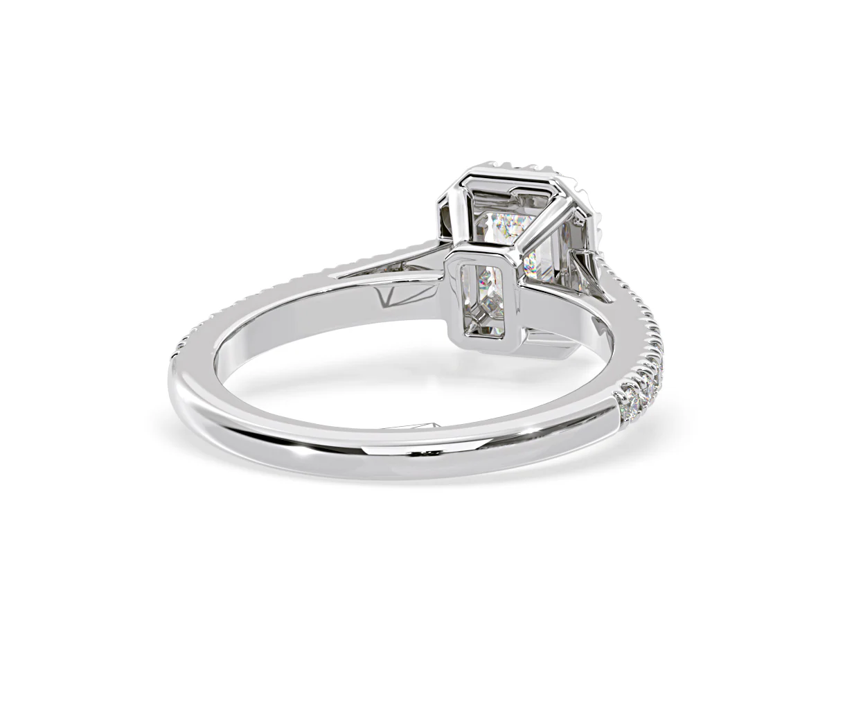 Annabelle Lab Diamond Halo Engagement Ring in Platinum 1ct F/VS1 - Image 132