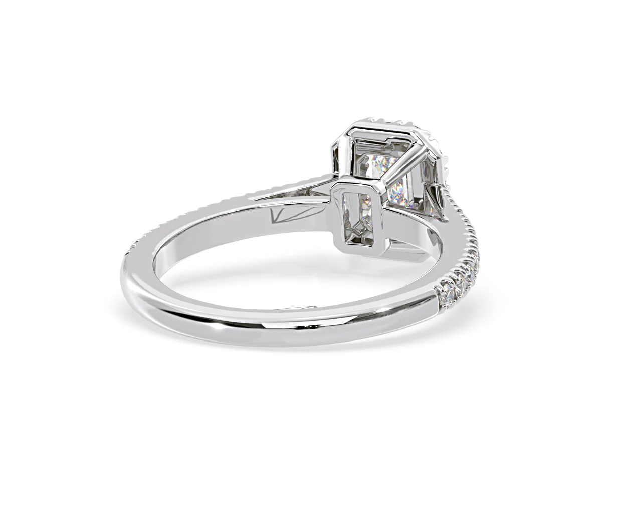 Annabelle Lab Diamond Halo Engagement Ring in Platinum 1ct F/VS1 - Image 133
