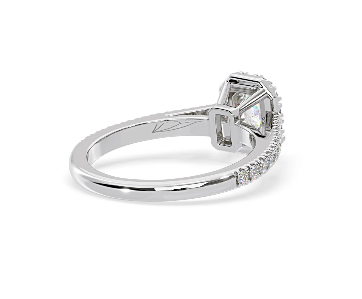 Annabelle Lab Diamond Halo Engagement Ring in Platinum 1ct F/VS1 - Image 136