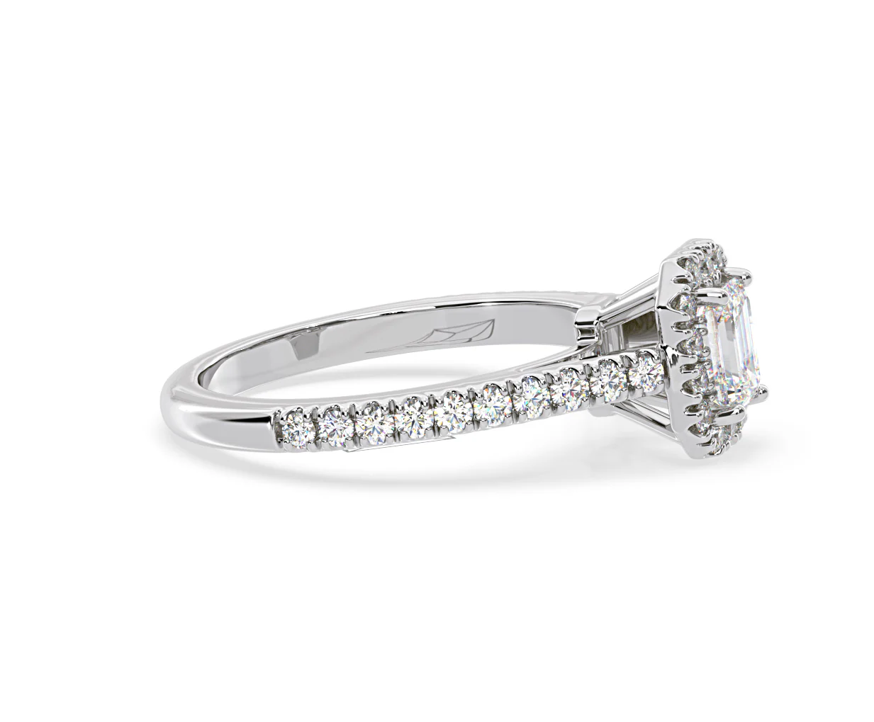 Annabelle Lab Diamond Halo Engagement Ring in Platinum 1ct F/VS1 - Image 151