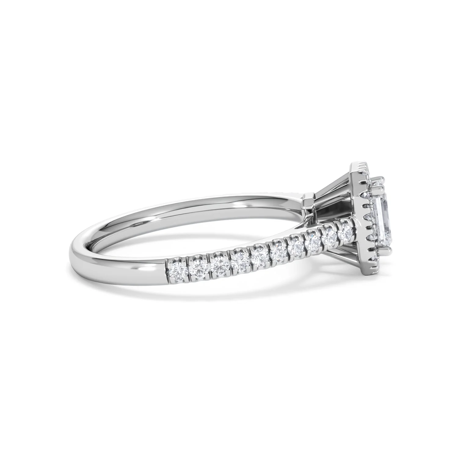 Annabelle Lab Diamond Halo Engagement Ring in Platinum 1ct F/VS1 - Image 27