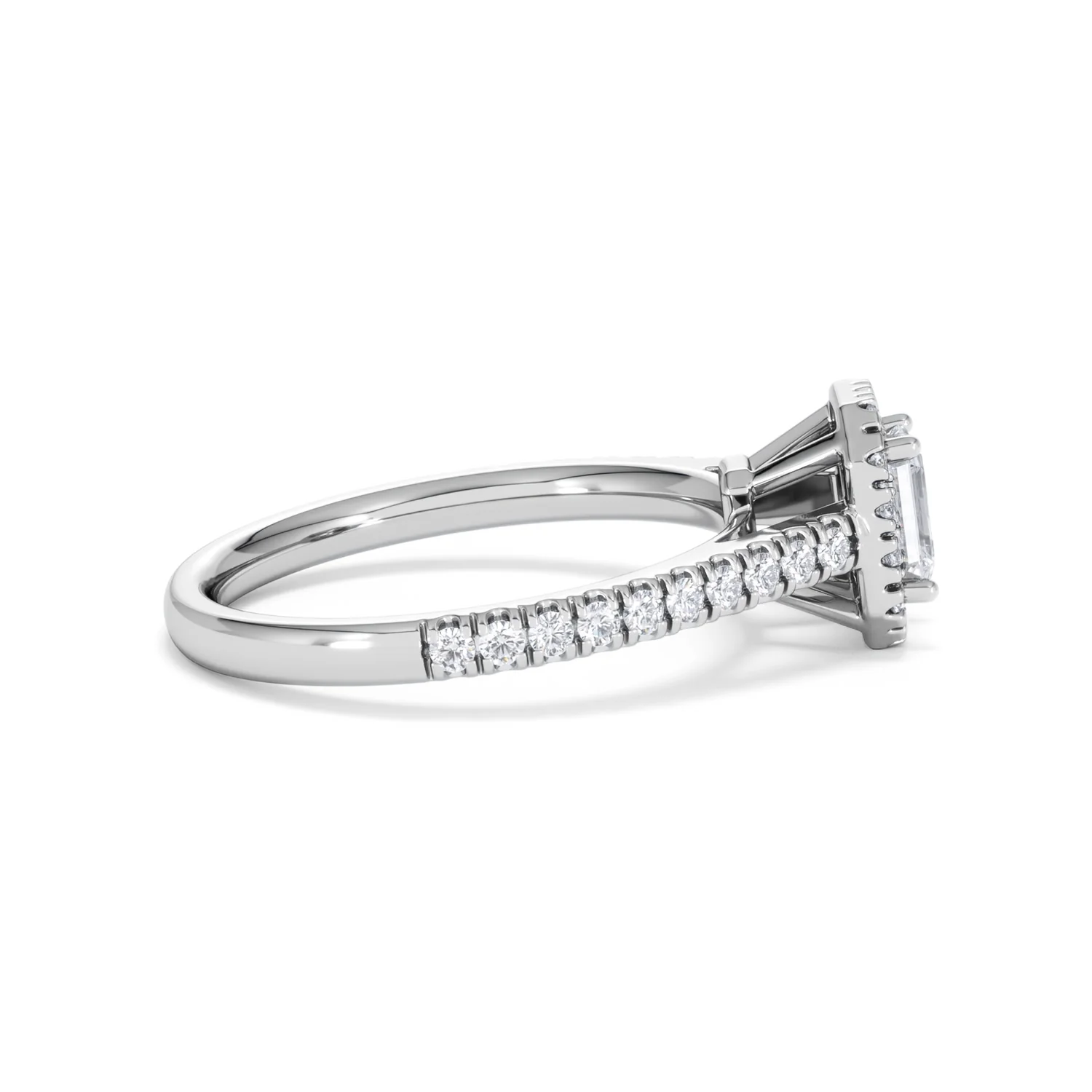 Annabelle Lab Diamond Halo Engagement Ring in Platinum 1ct F/VS1 - Image 28
