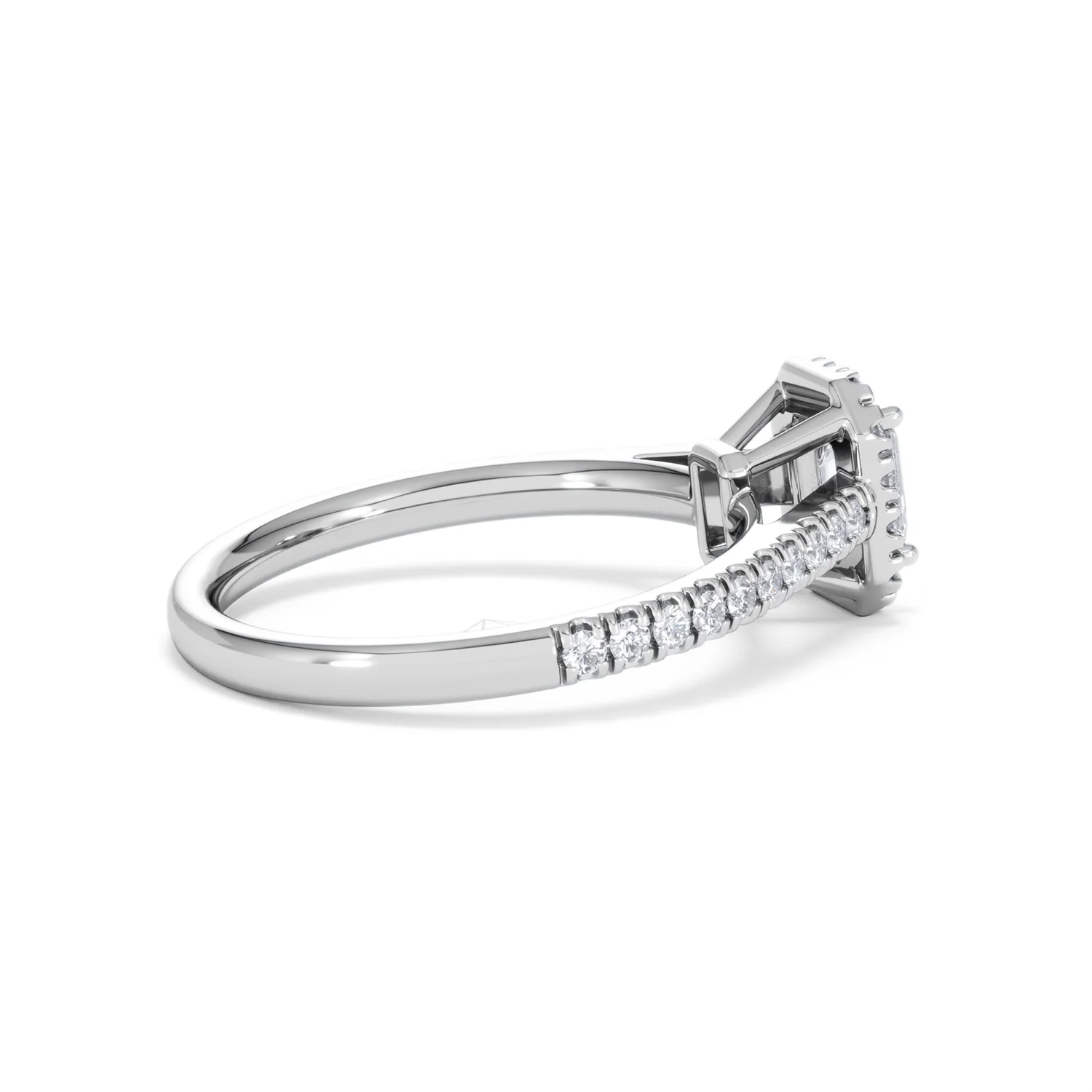 Annabelle Lab Diamond Halo Engagement Ring in Platinum 1ct F/VS1 - Image 33