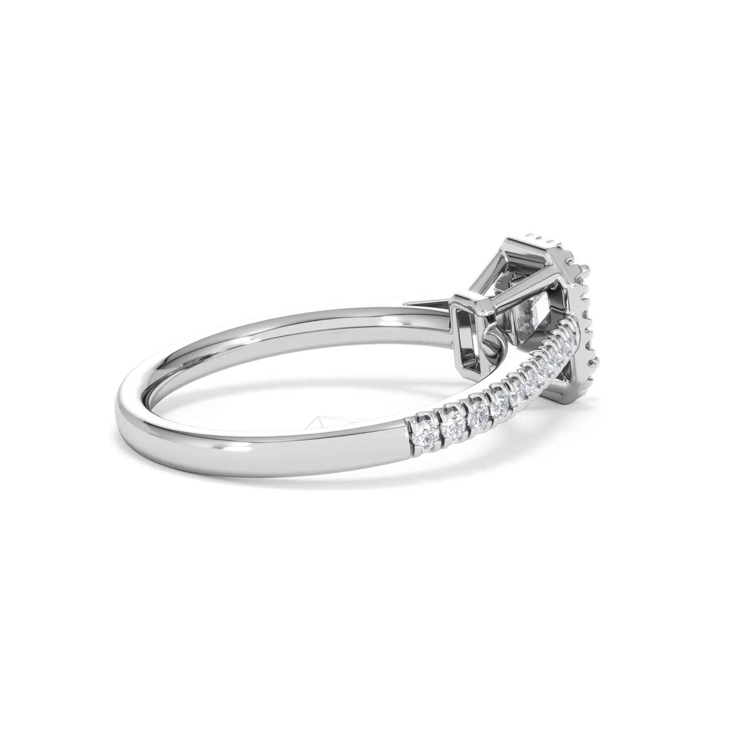 Annabelle Lab Diamond Halo Engagement Ring in Platinum 1ct F/VS1 - Image 35