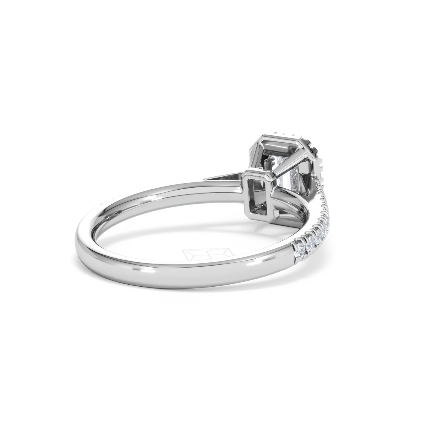 Annabelle Lab Diamond Halo Engagement Ring in Platinum 1ct F/VS1 - Image 40