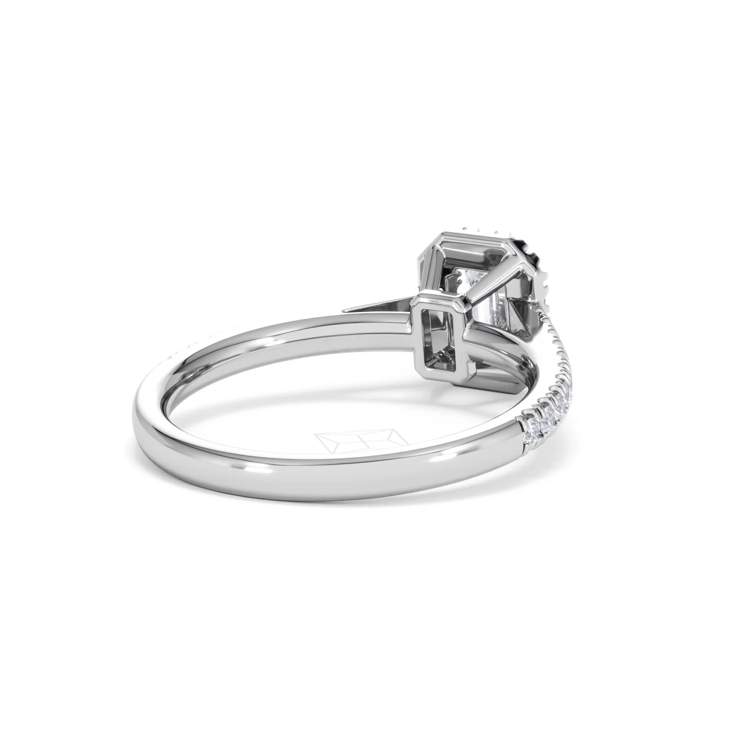 Annabelle Lab Diamond Halo Engagement Ring in Platinum 1ct F/VS1 - Image 41