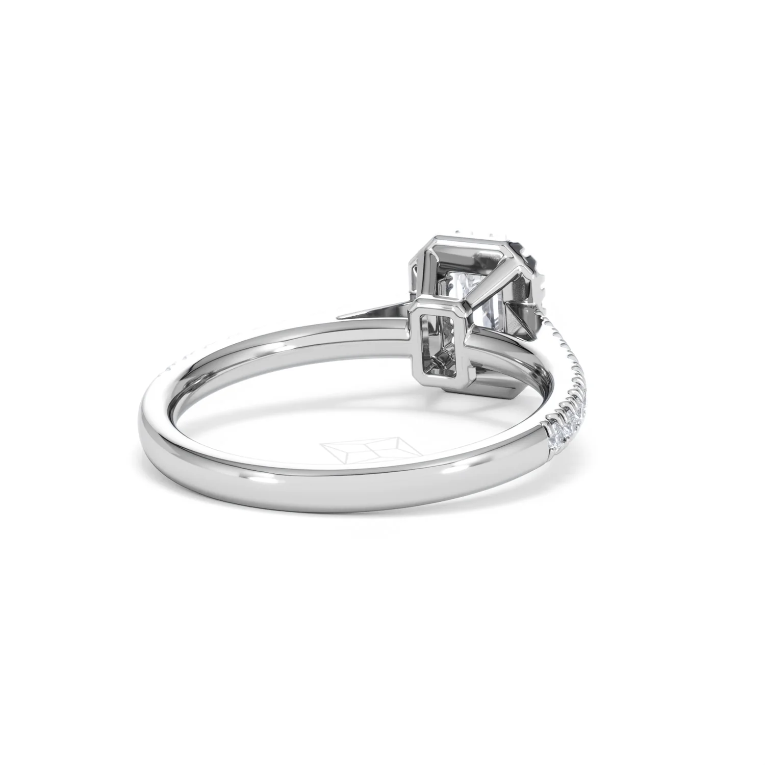 Annabelle Lab Diamond Halo Engagement Ring in Platinum 1ct F/VS1 - Image 42