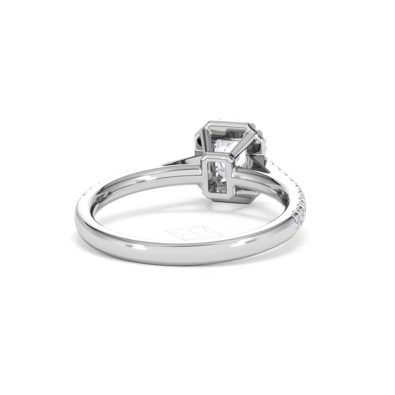 Annabelle Lab Diamond Halo Engagement Ring in Platinum 1ct F/VS1 - Image 44