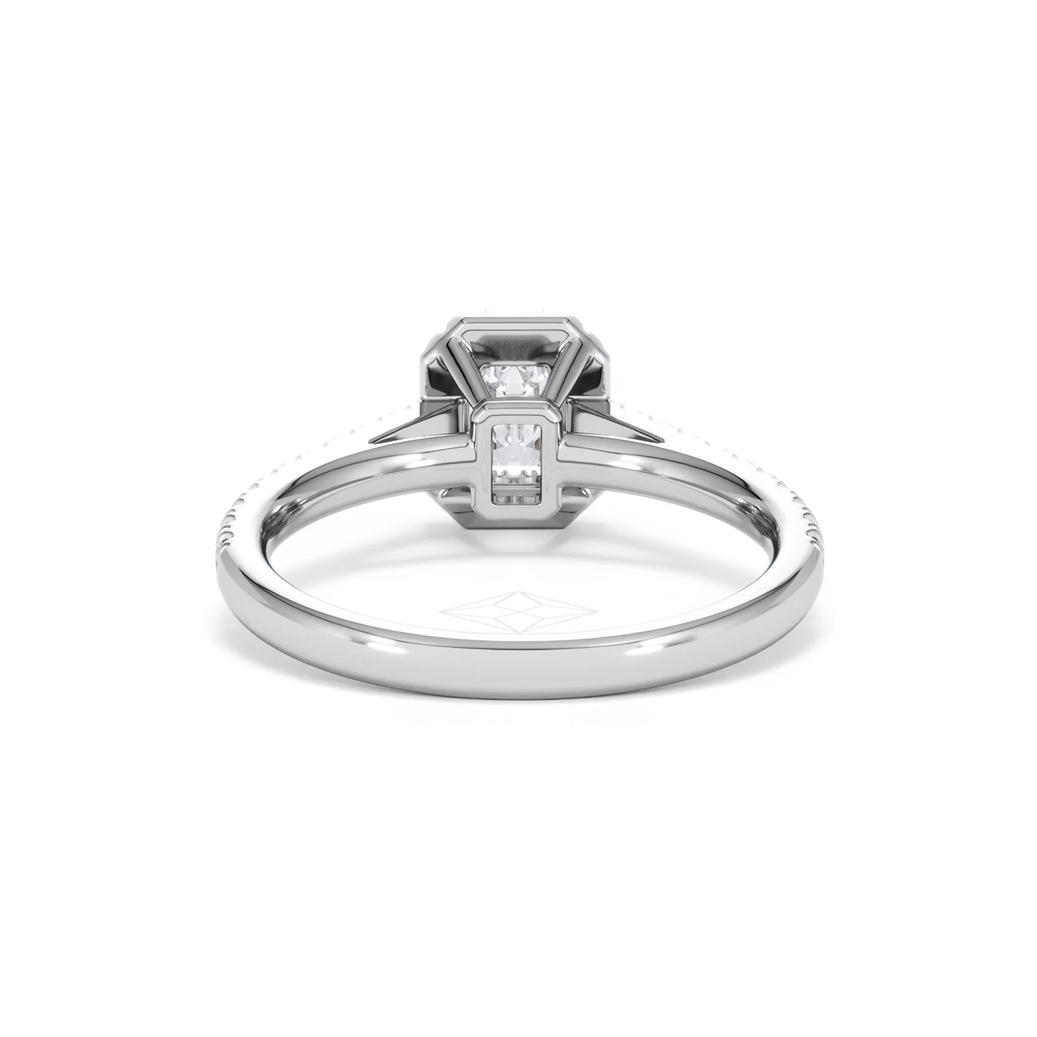 Annabelle Lab Diamond Halo Engagement Ring in Platinum 1ct F/VS1 - Image 48