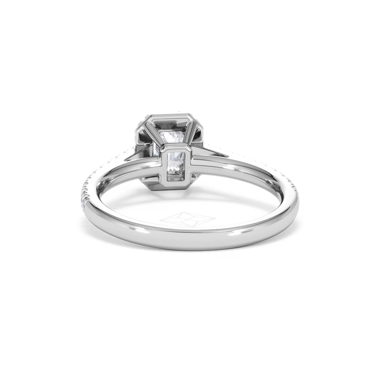 Annabelle Lab Diamond Halo Engagement Ring in Platinum 1ct F/VS1 - Image 50