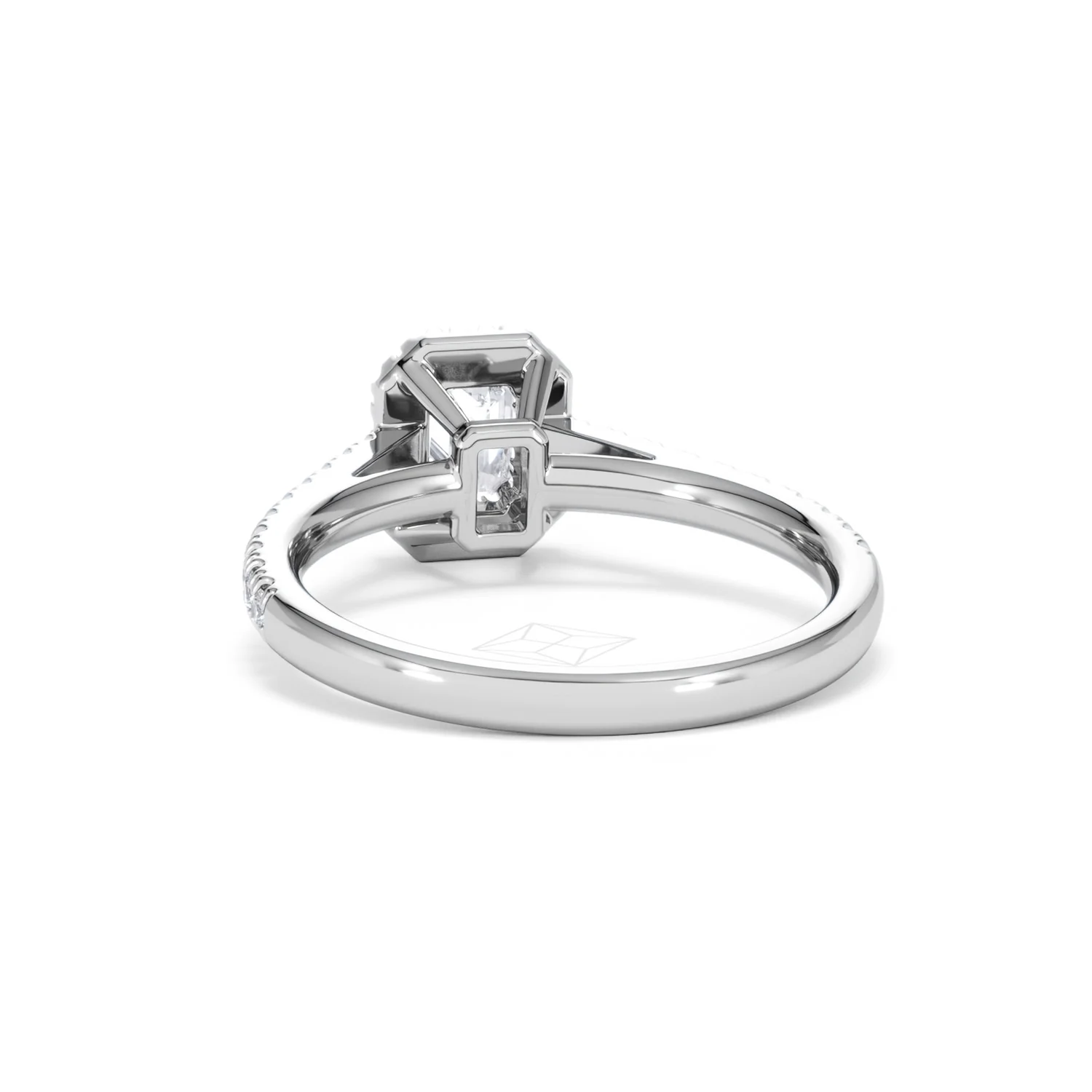 Annabelle Lab Diamond Halo Engagement Ring in Platinum 1ct F/VS1 - Image 51