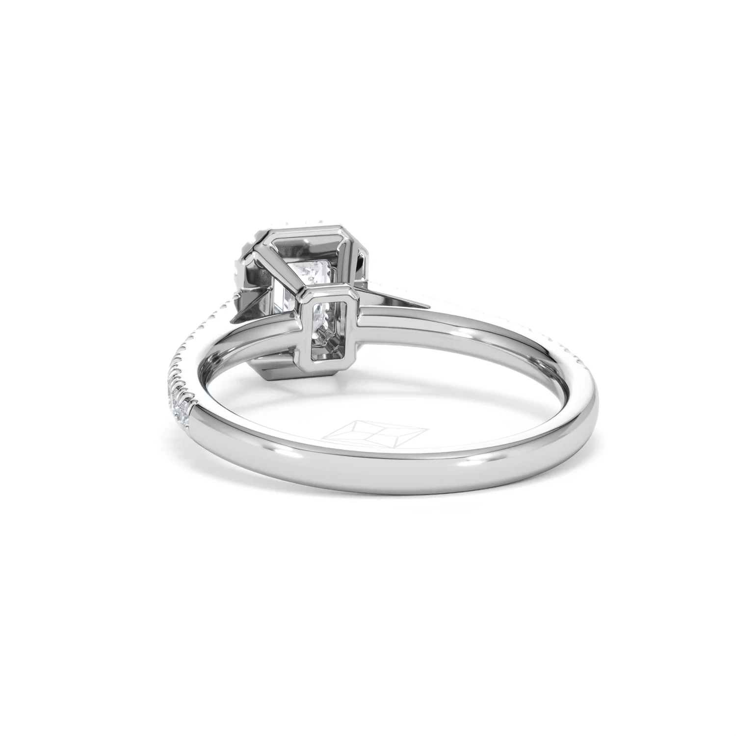 Annabelle Lab Diamond Halo Engagement Ring in Platinum 1ct F/VS1 - Image 52
