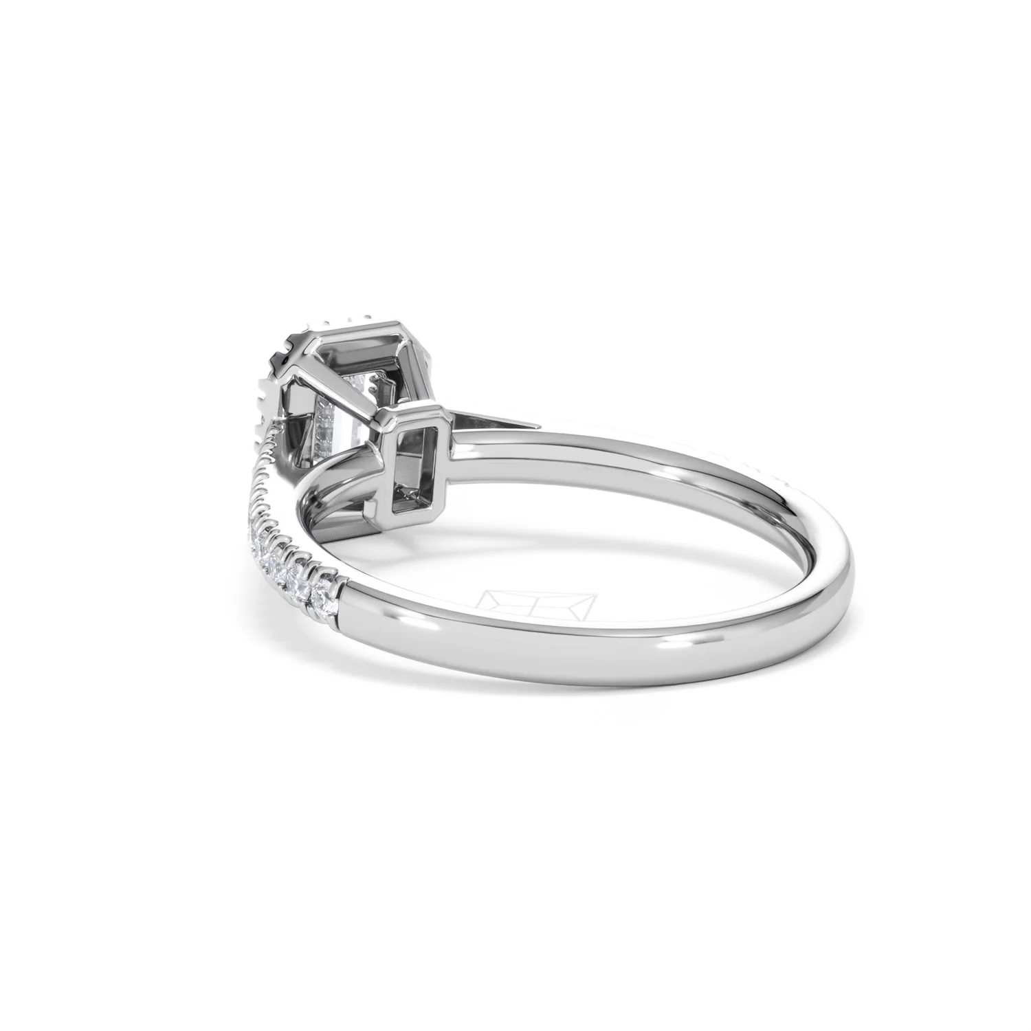 Annabelle Lab Diamond Halo Engagement Ring in Platinum 1ct F/VS1 - Image 56