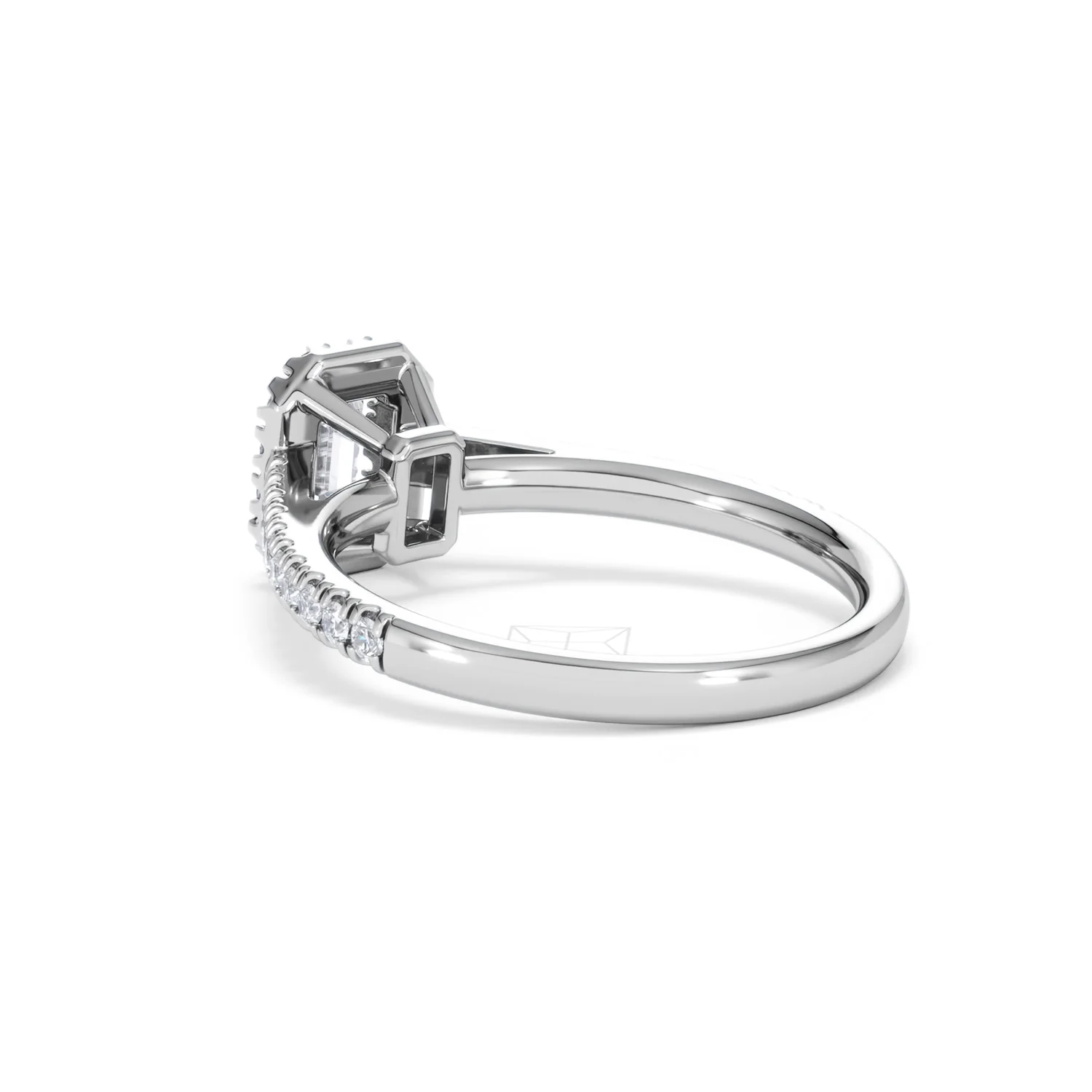 Annabelle Lab Diamond Halo Engagement Ring in Platinum 1ct F/VS1 - Image 57
