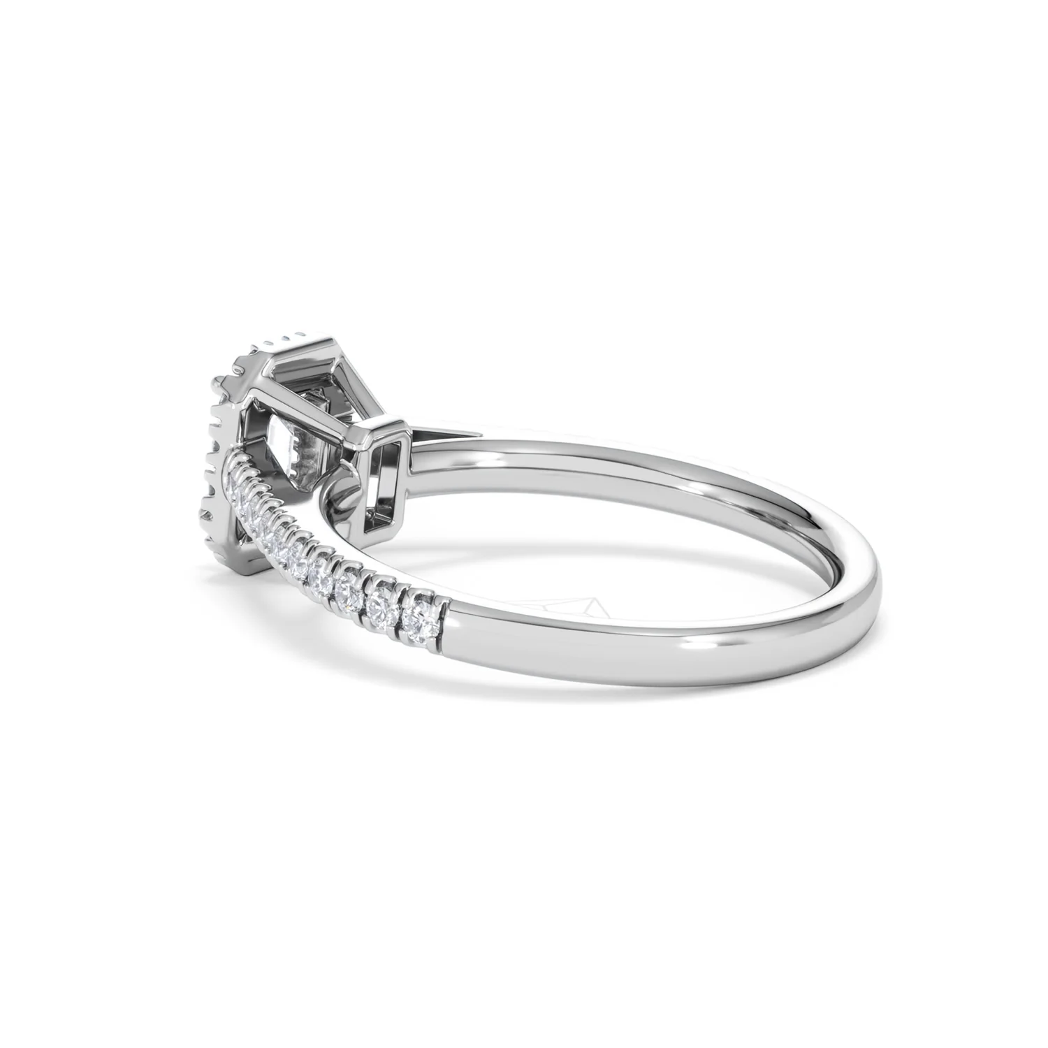 Annabelle Lab Diamond Halo Engagement Ring in Platinum 1ct F/VS1 - Image 60