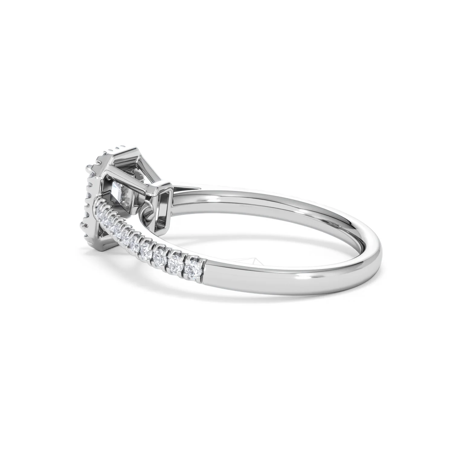 Annabelle Lab Diamond Halo Engagement Ring in Platinum 1ct F/VS1 - Image 61