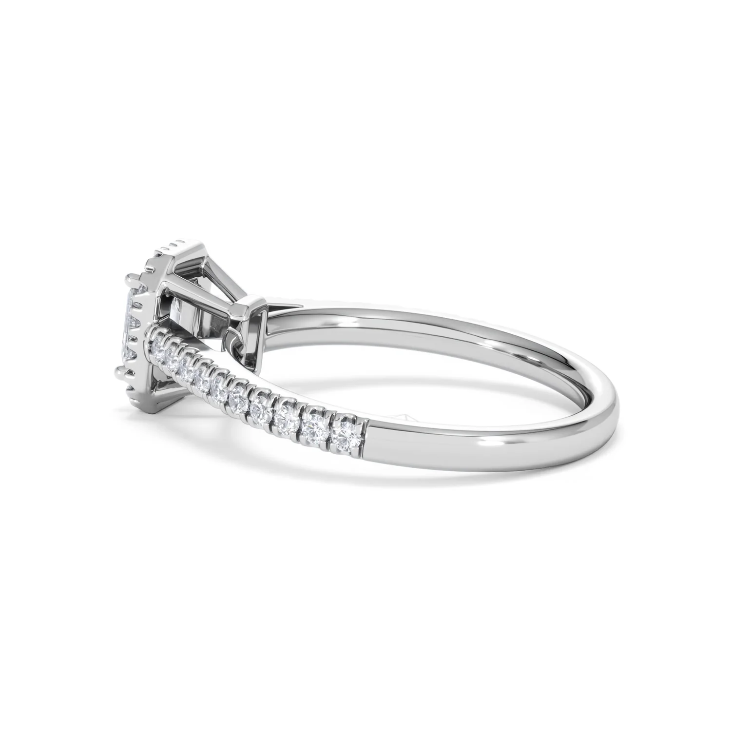 Annabelle Lab Diamond Halo Engagement Ring in Platinum 1ct F/VS1 - Image 63