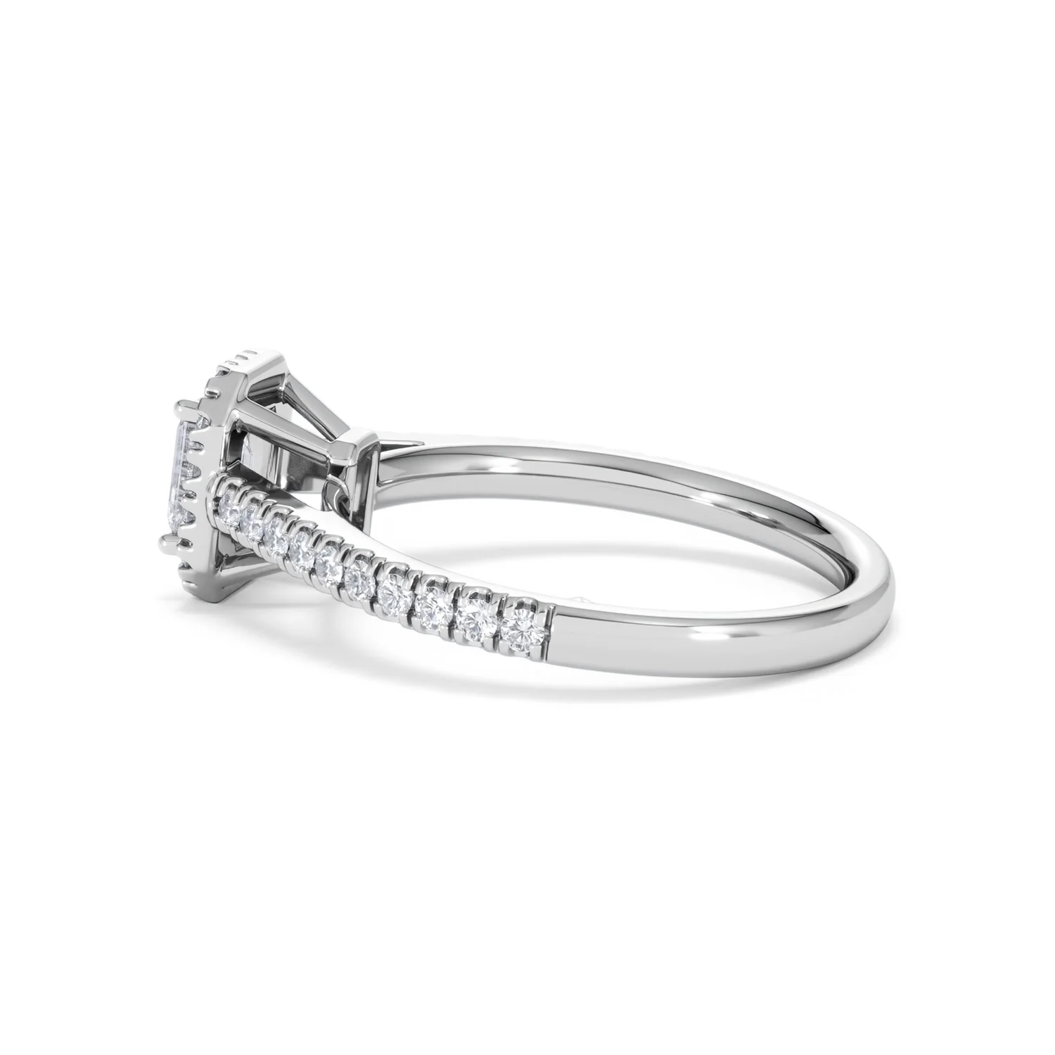 Annabelle Lab Diamond Halo Engagement Ring in Platinum 1ct F/VS1 - Image 64
