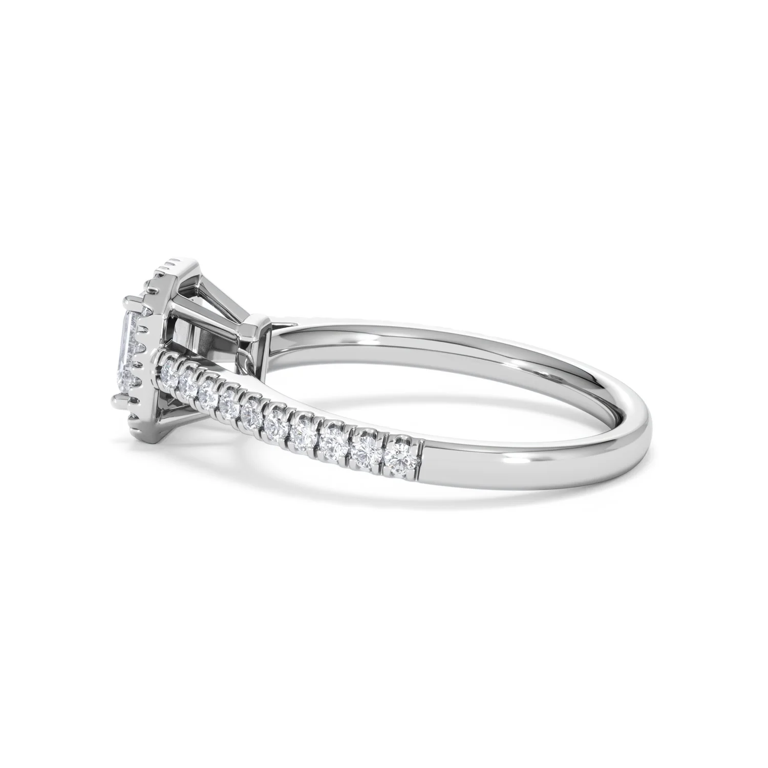 Annabelle Lab Diamond Halo Engagement Ring in Platinum 1ct F/VS1 - Image 65