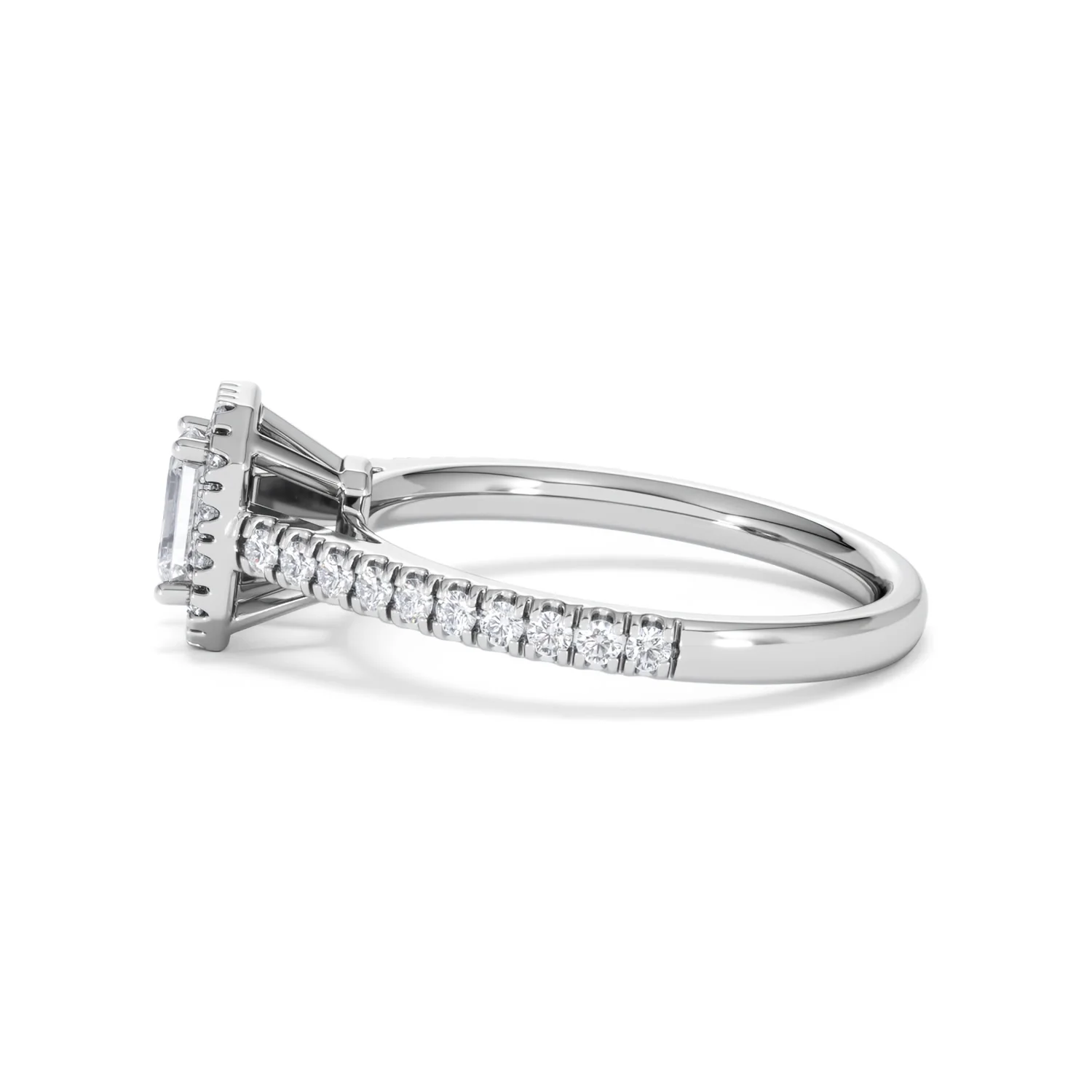 Annabelle Lab Diamond Halo Engagement Ring in Platinum 1ct F/VS1 - Image 68