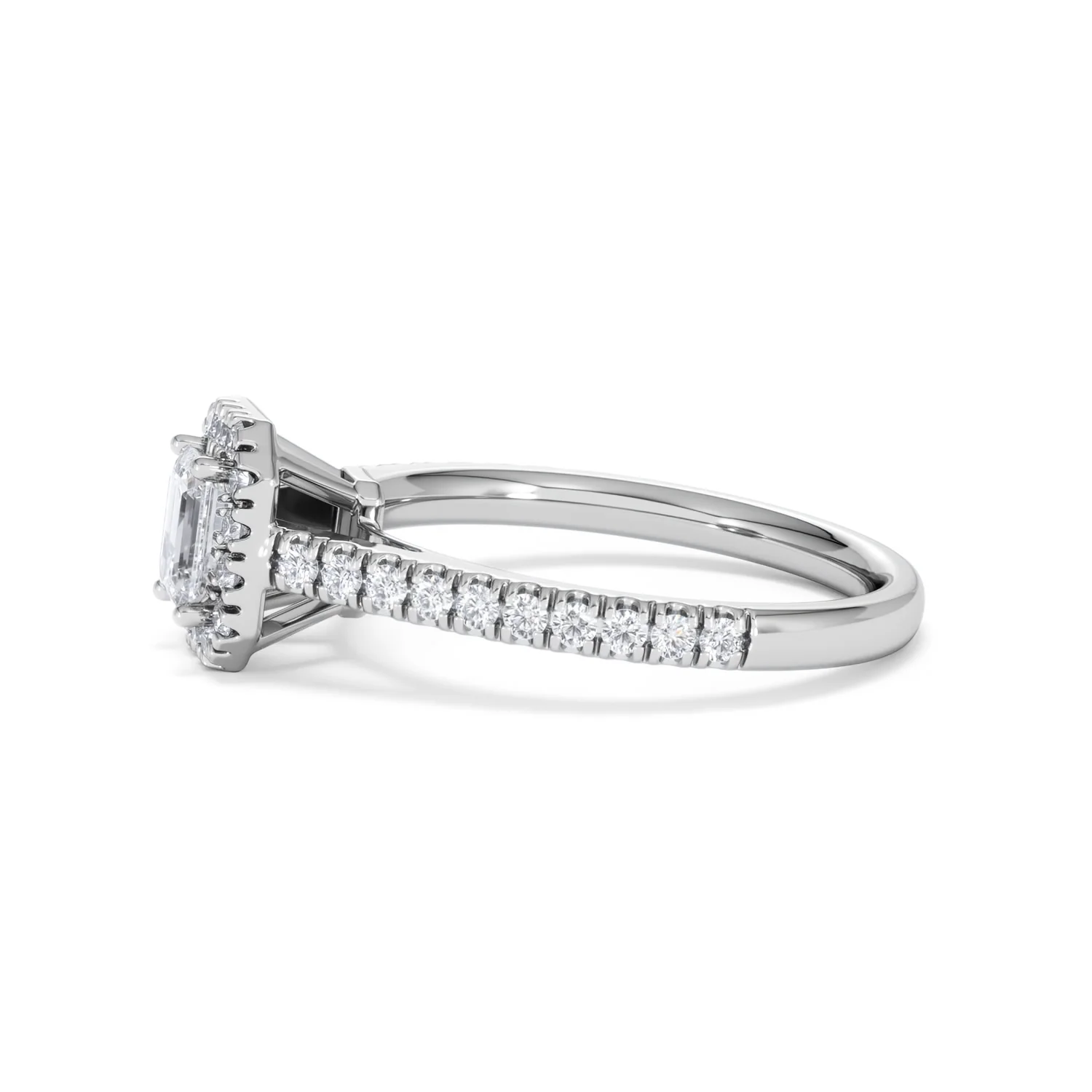 Annabelle Lab Diamond Halo Engagement Ring in Platinum 1ct F/VS1 - Image 71