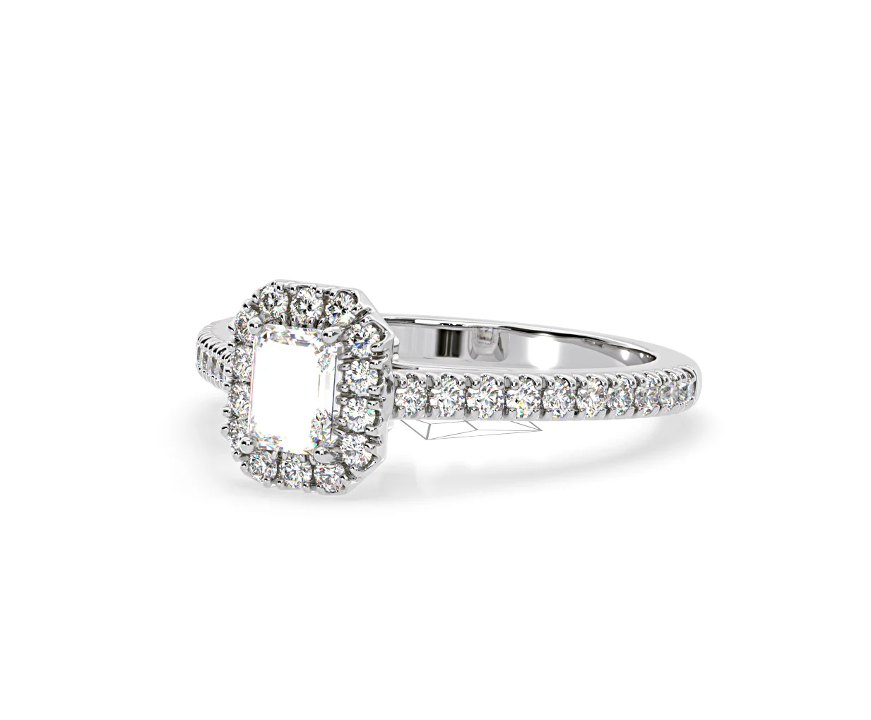 Annabelle Lab Diamond Halo Engagement Ring in Platinum 1ct F/VS1 - Image 94