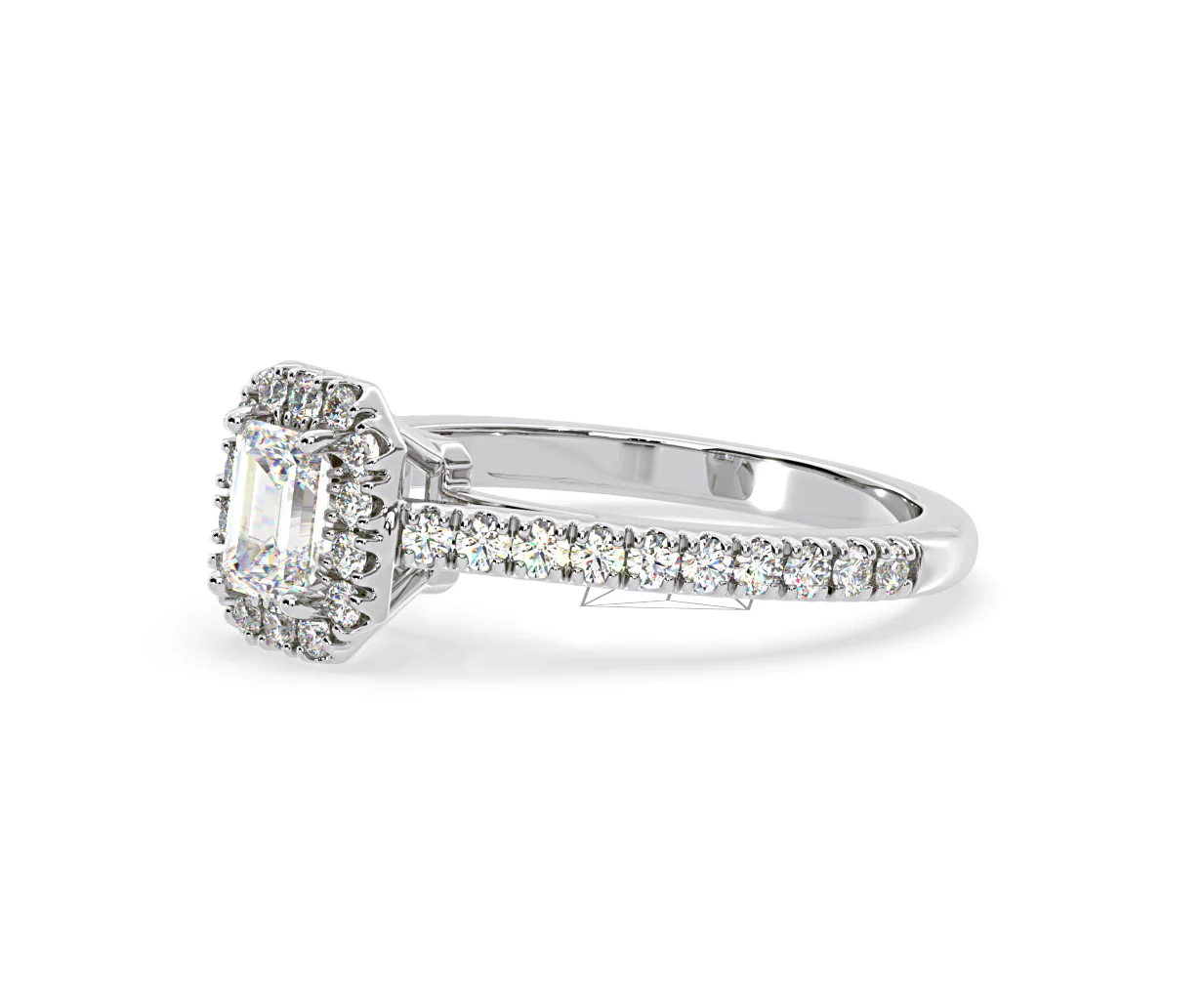 Annabelle Lab Diamond Halo Engagement Ring in Platinum 1ct F/VS1 - Image 99