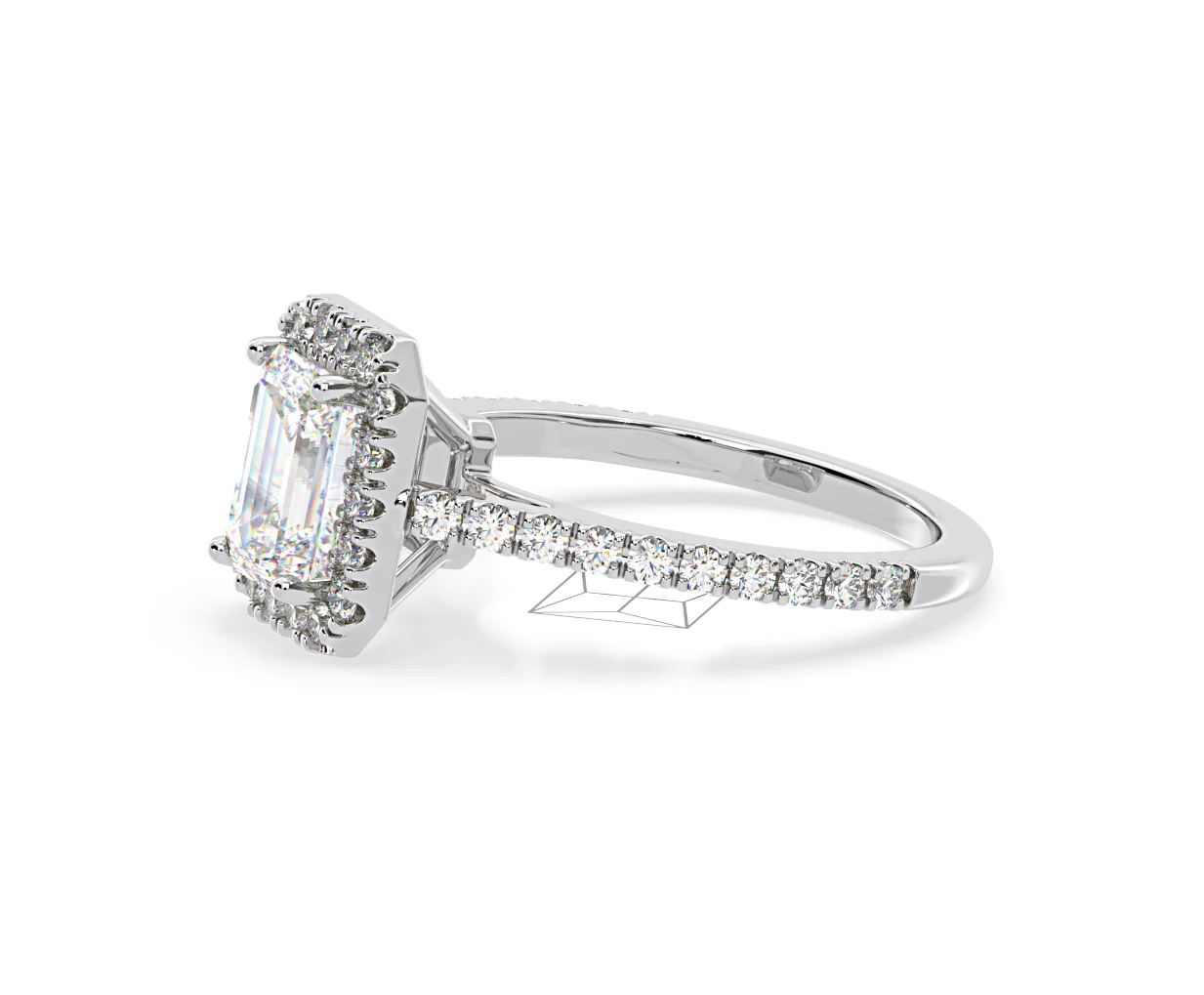 Annabelle Lab Diamond Halo Engagement Ring in Platinum 2.15ct F/VS1 - Image 101