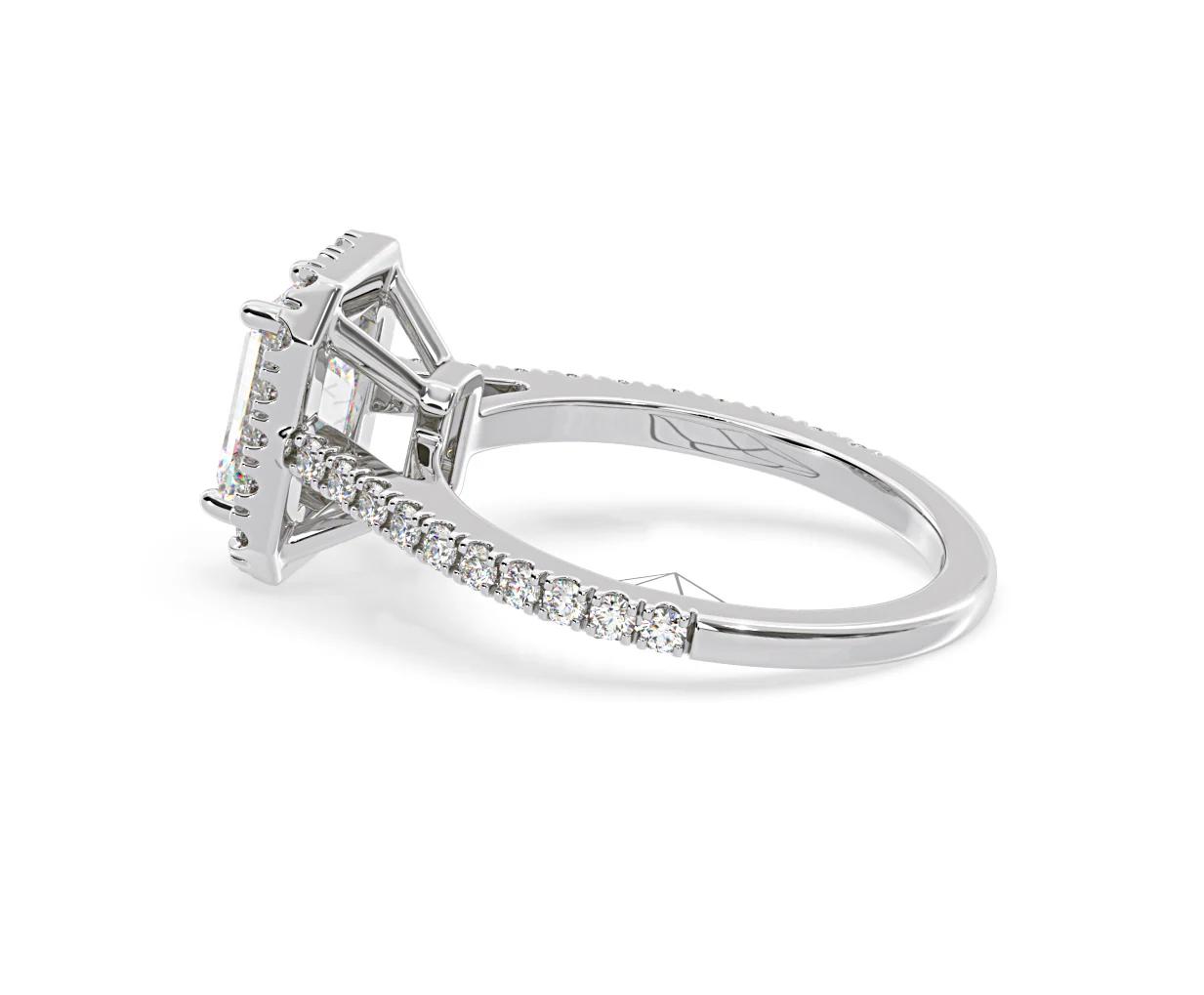 Annabelle Lab Diamond Halo Engagement Ring in Platinum 2.15ct F/VS1 - Image 111