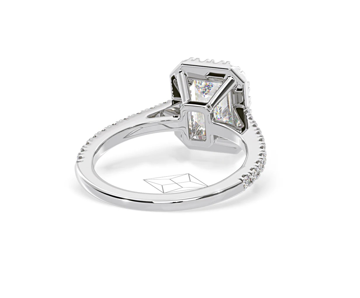 Annabelle Lab Diamond Halo Engagement Ring in Platinum 2.15ct F/VS1 - Image 131