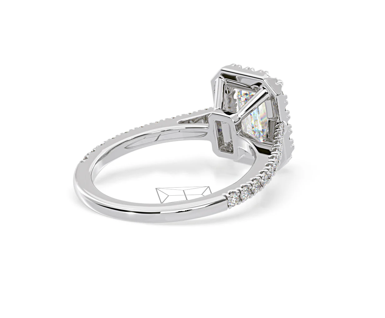 Annabelle Lab Diamond Halo Engagement Ring in Platinum 2.15ct F/VS1 - Image 135
