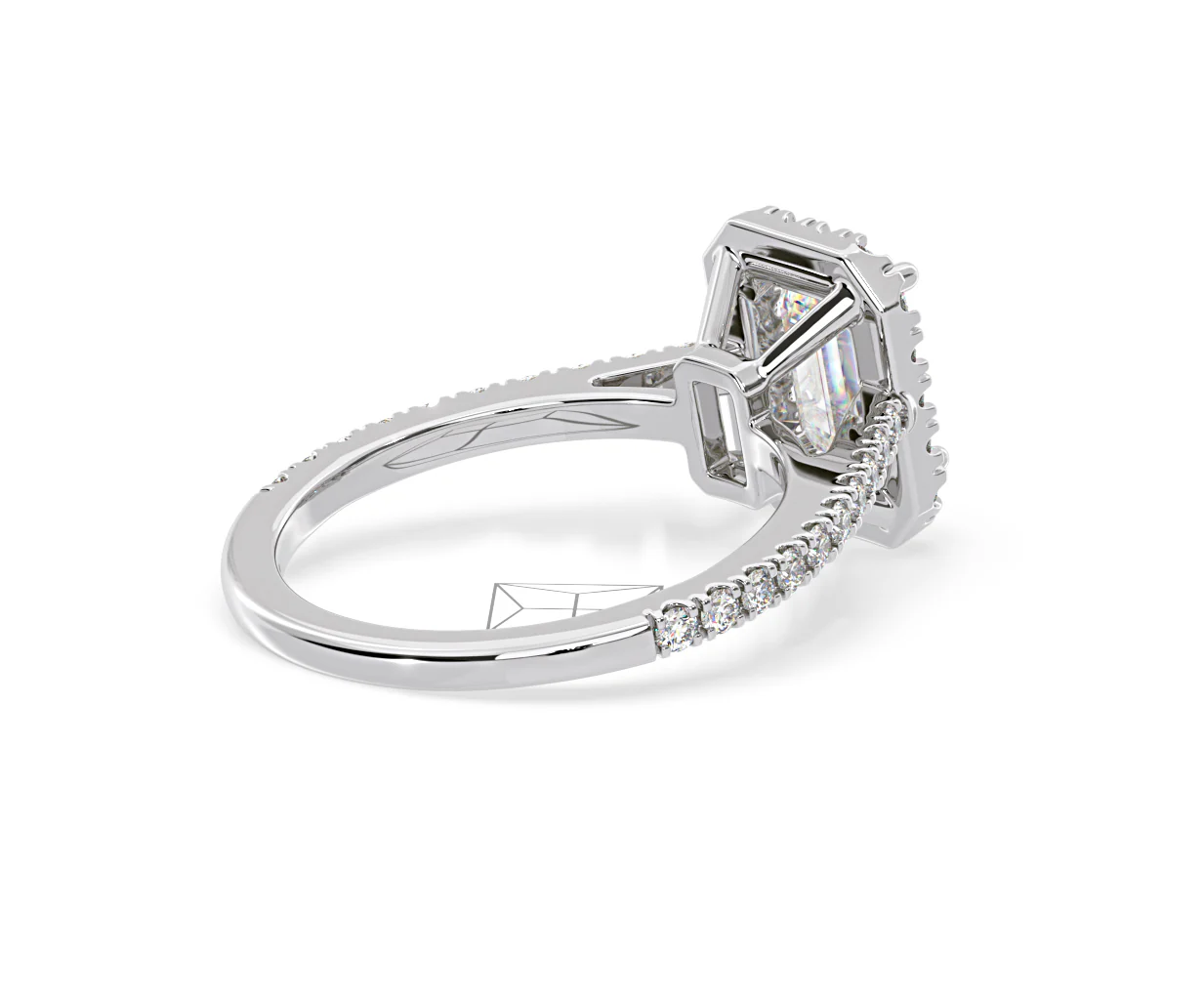 Annabelle Lab Diamond Halo Engagement Ring in Platinum 2.15ct F/VS1 - Image 137