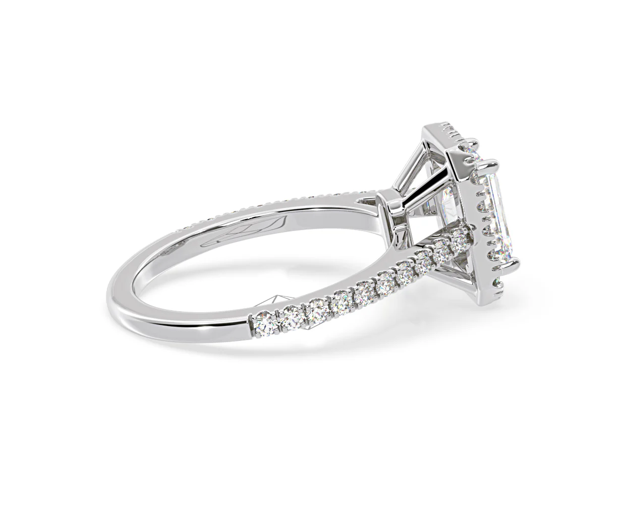 Annabelle Lab Diamond Halo Engagement Ring in Platinum 2.15ct F/VS1 - Image 143