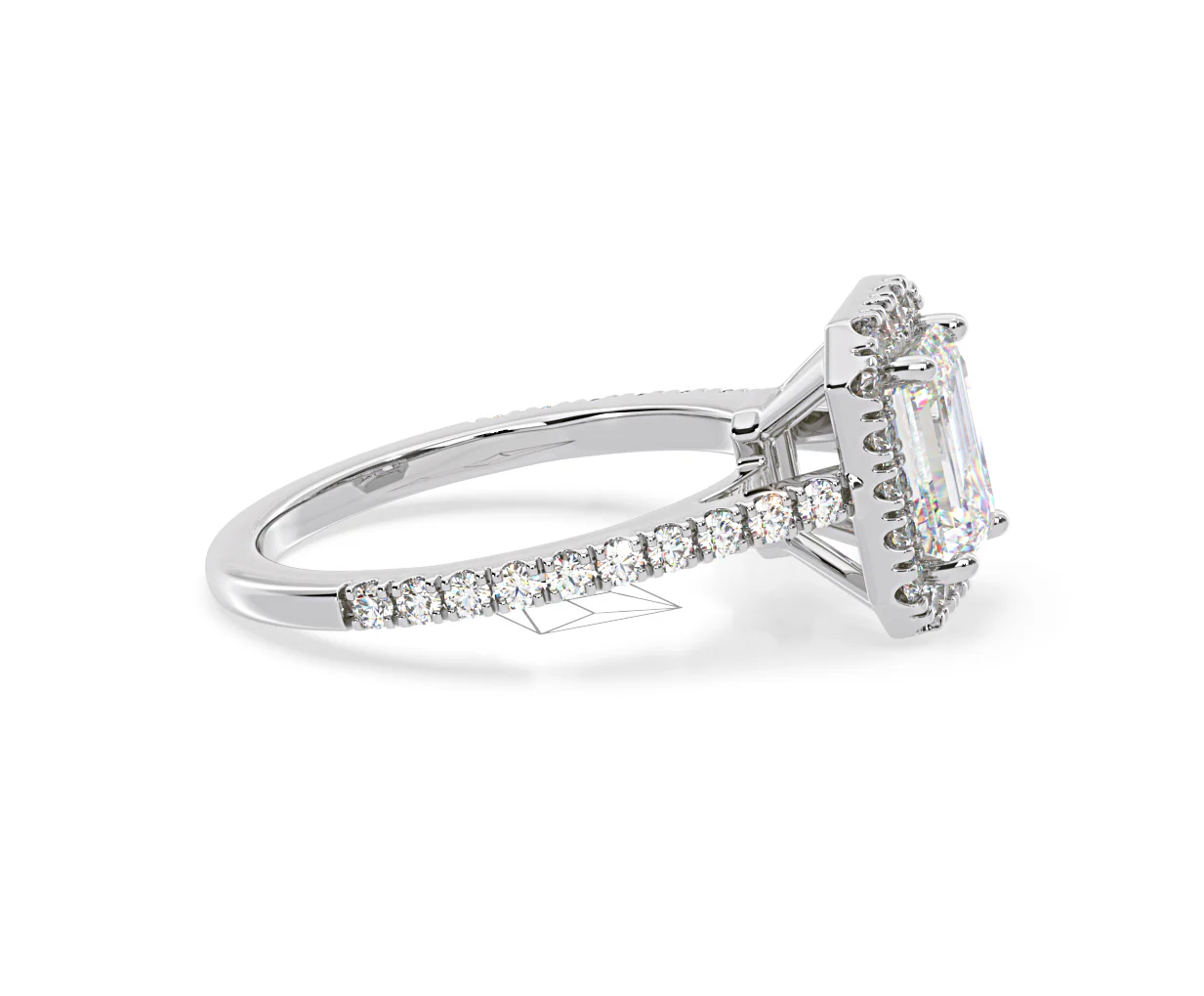 Annabelle Lab Diamond Halo Engagement Ring in Platinum 2.15ct F/VS1 - Image 149