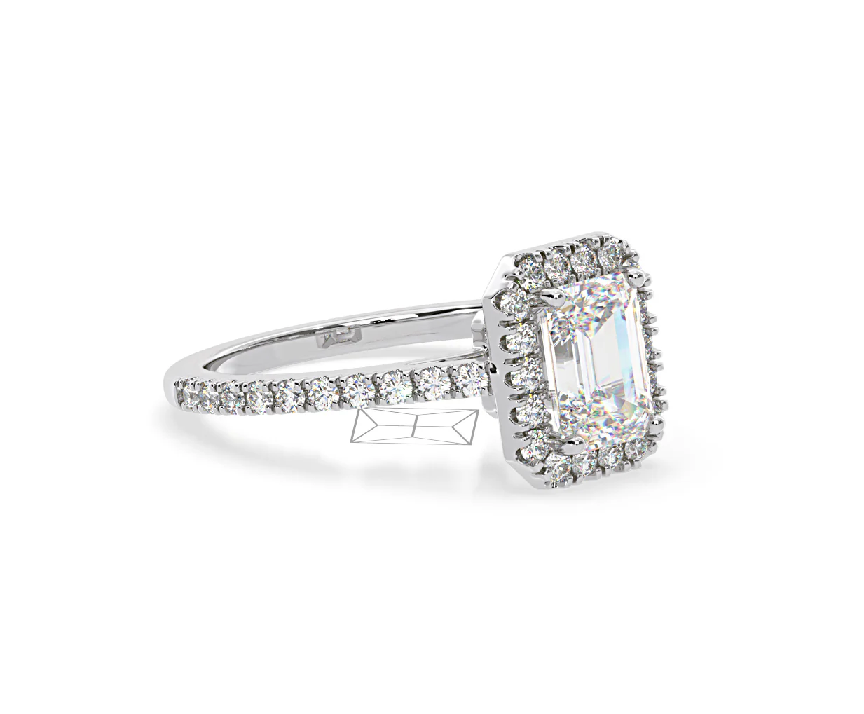 Annabelle Lab Diamond Halo Engagement Ring in Platinum 2.15ct F/VS1 - Image 157